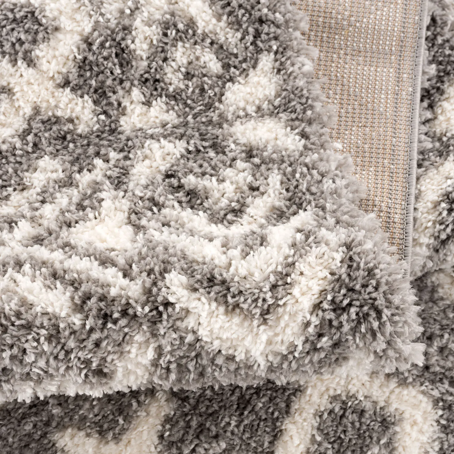Tapis à poils longs - Loja (gris)