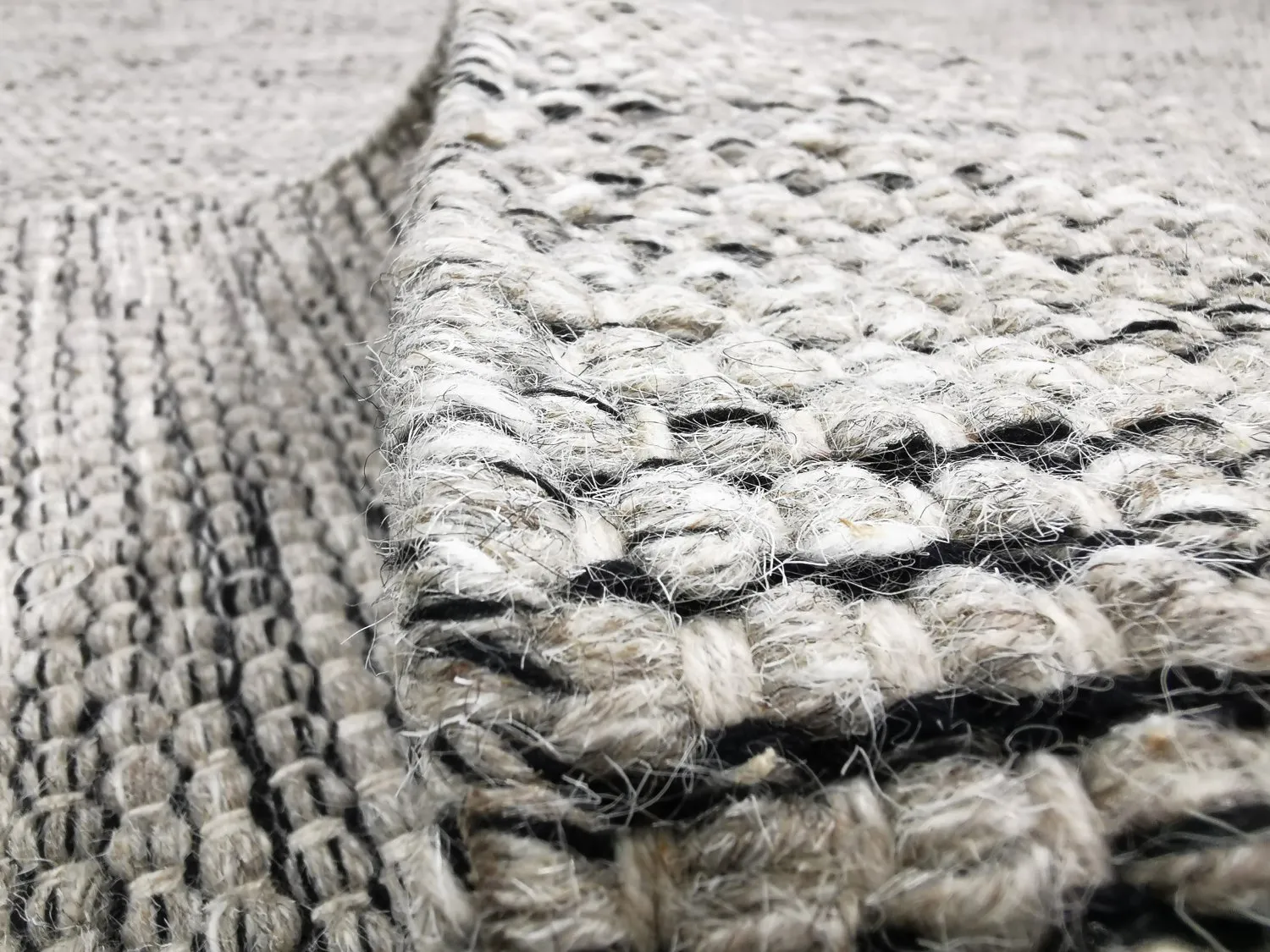 Tapis rond - Otago (gris/noir)