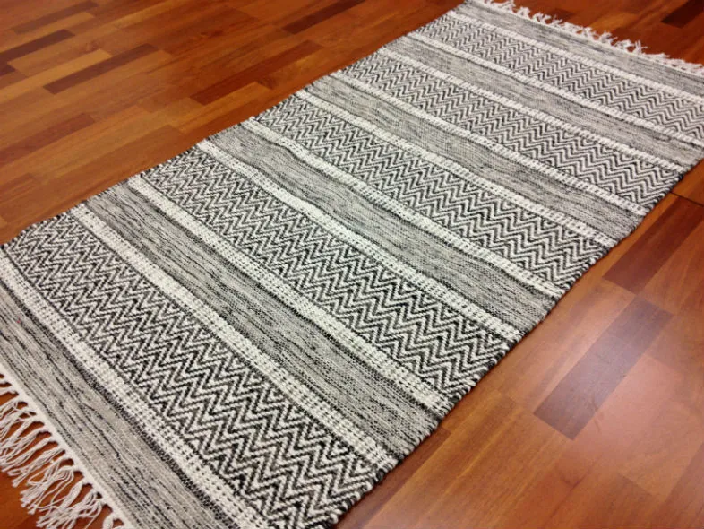 Tapis chiffons de Strehög of Sweden - Havtorn (gris)