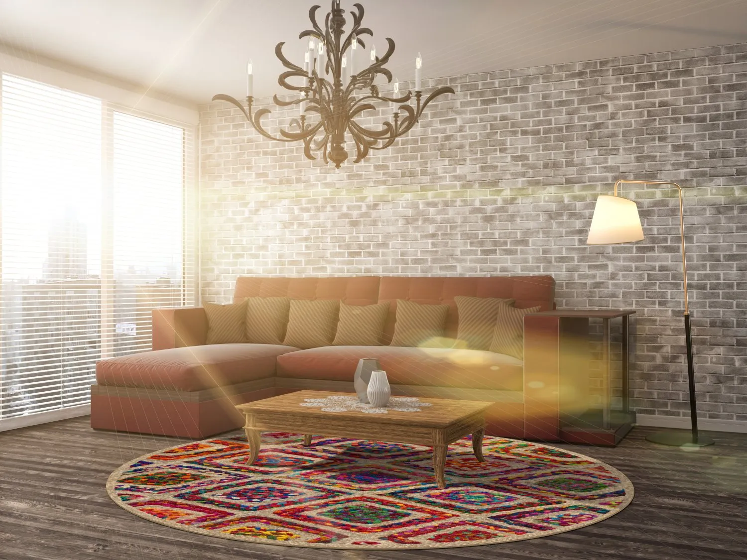 Tapis rond - Arosa (multicolore)