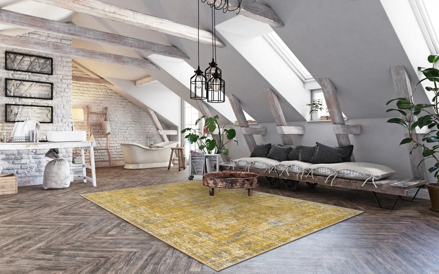 Tapis Wilton - Gombalia (jaune)