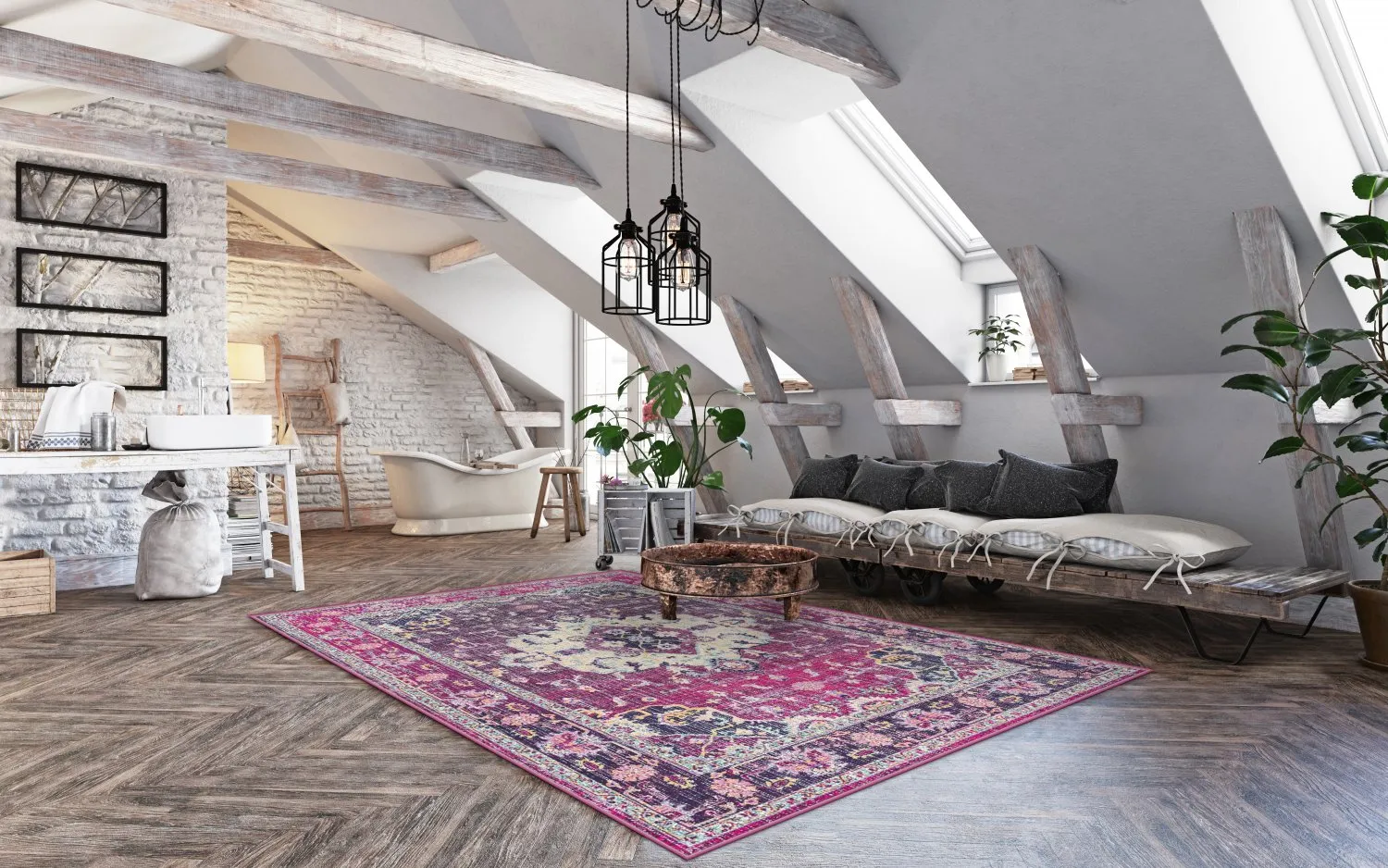 Tapis Wilton - Siliana (rose)