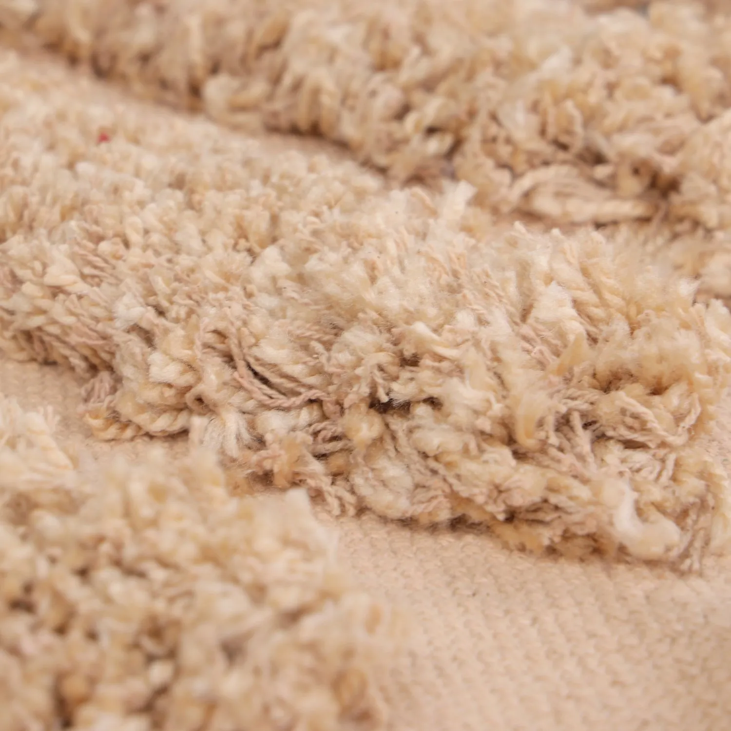 Tapis rond - Cazorla Natural Cotton Shaggy (beige)