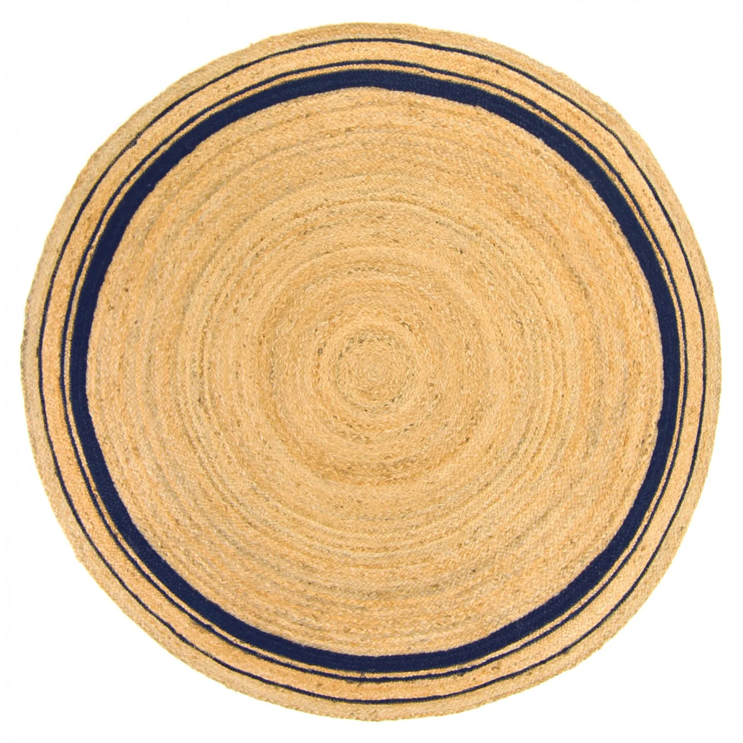 Tapis ronds - Bundi (jute/bleu)