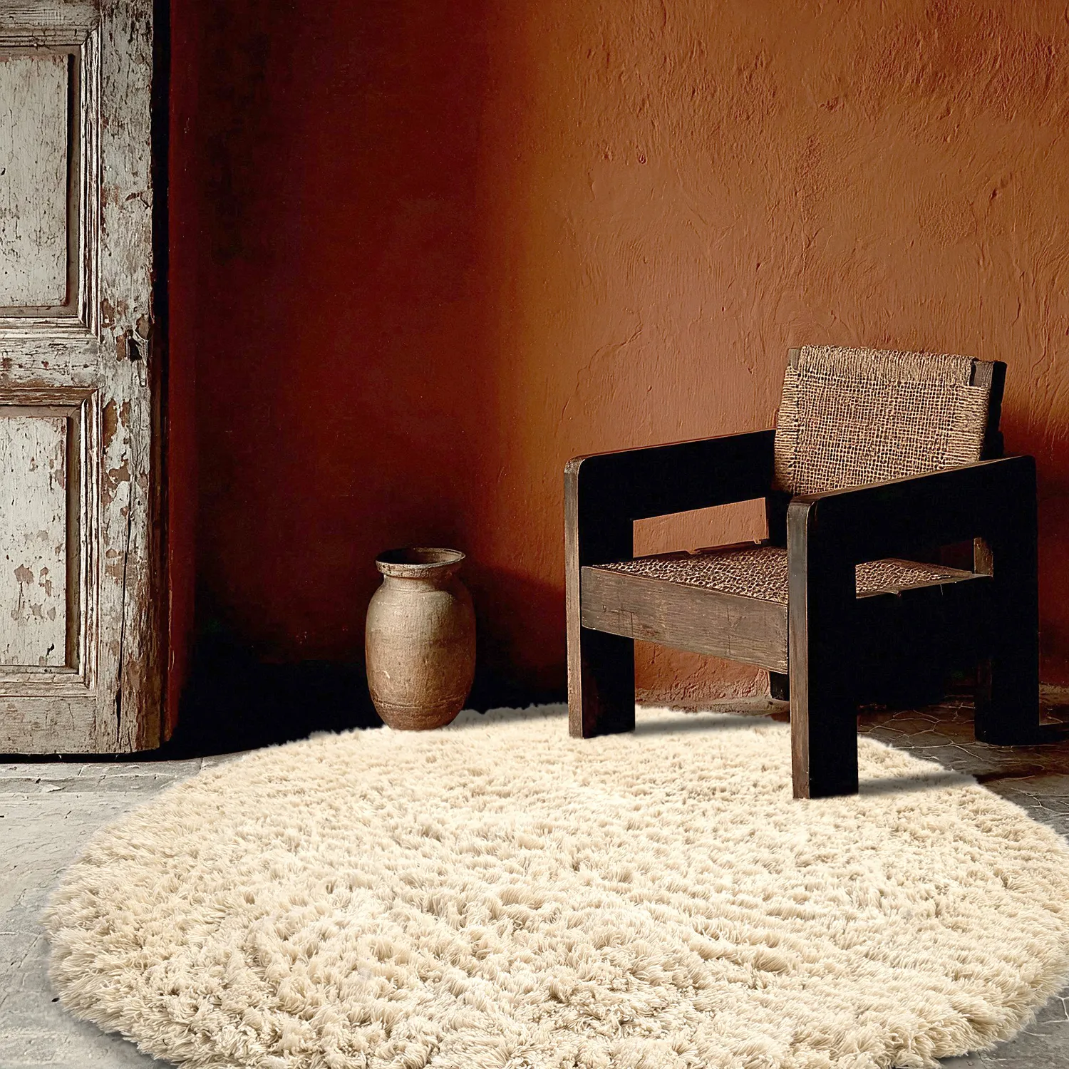 Tapis rond - Aliste Wool Shaggy (alabaster gleam)