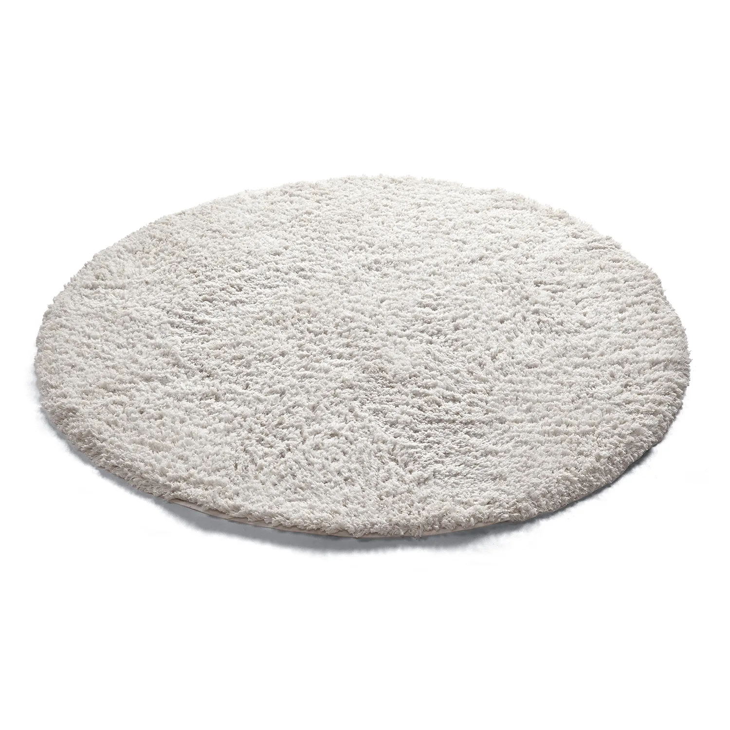 Tapis rond - Combarro Solid Cotton Shaggy (crème)
