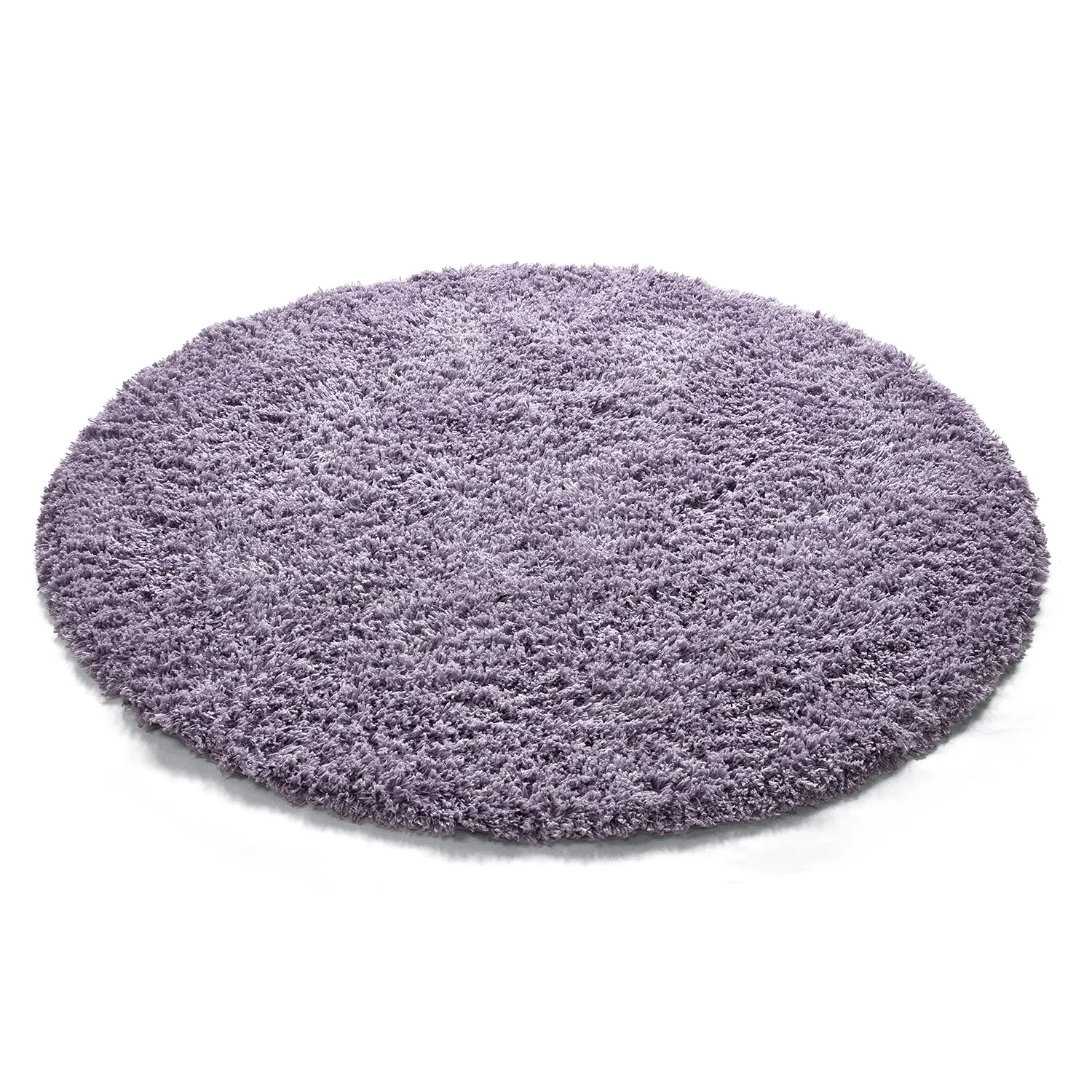 Tapis rond - Combarro Solid Cotton Shaggy (violet clair)