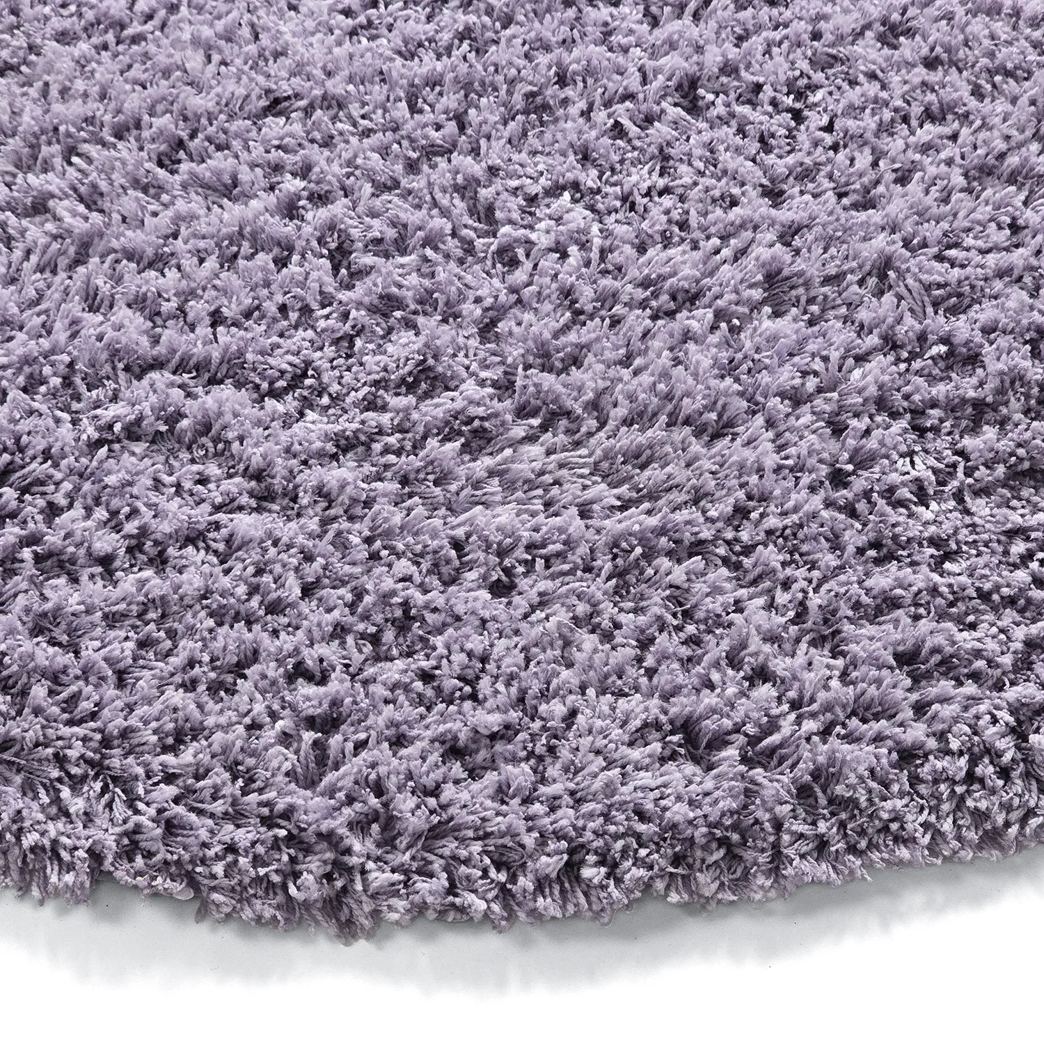 Tapis rond - Combarro Solid Cotton Shaggy (violet clair)