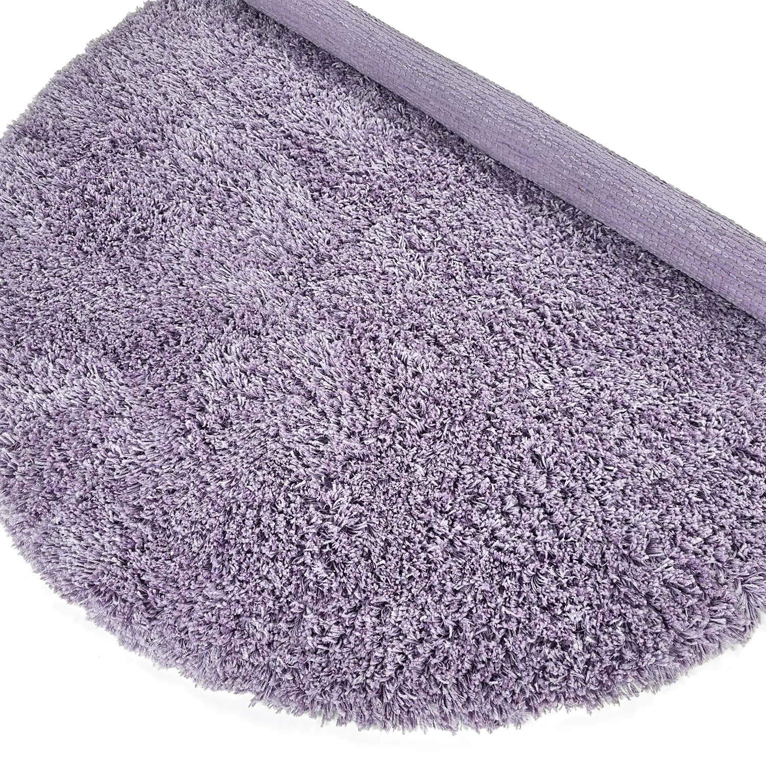 Tapis rond - Combarro Solid Cotton Shaggy (violet clair)