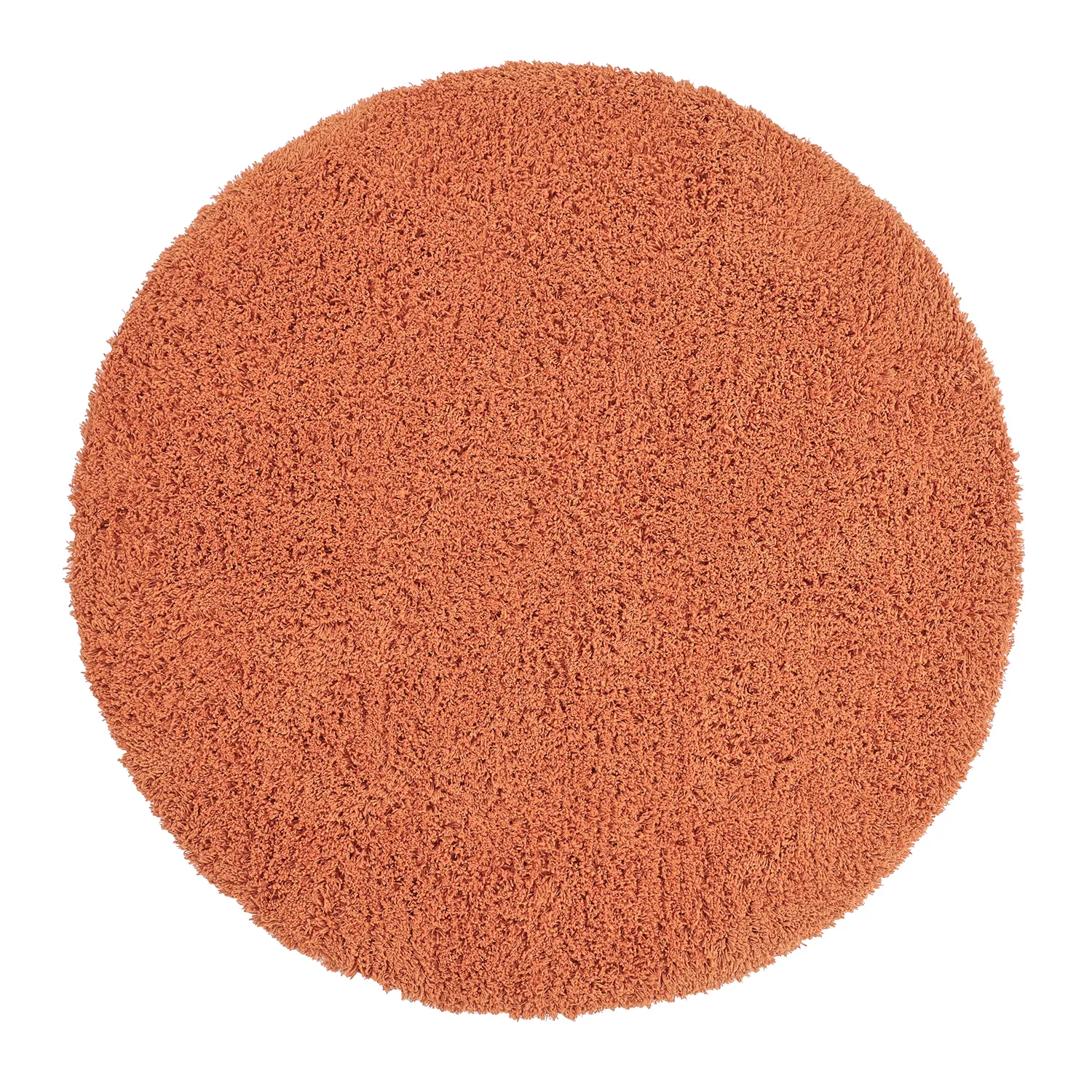 Tapis rond - Combarro Solid Cotton Shaggy (orange clair)