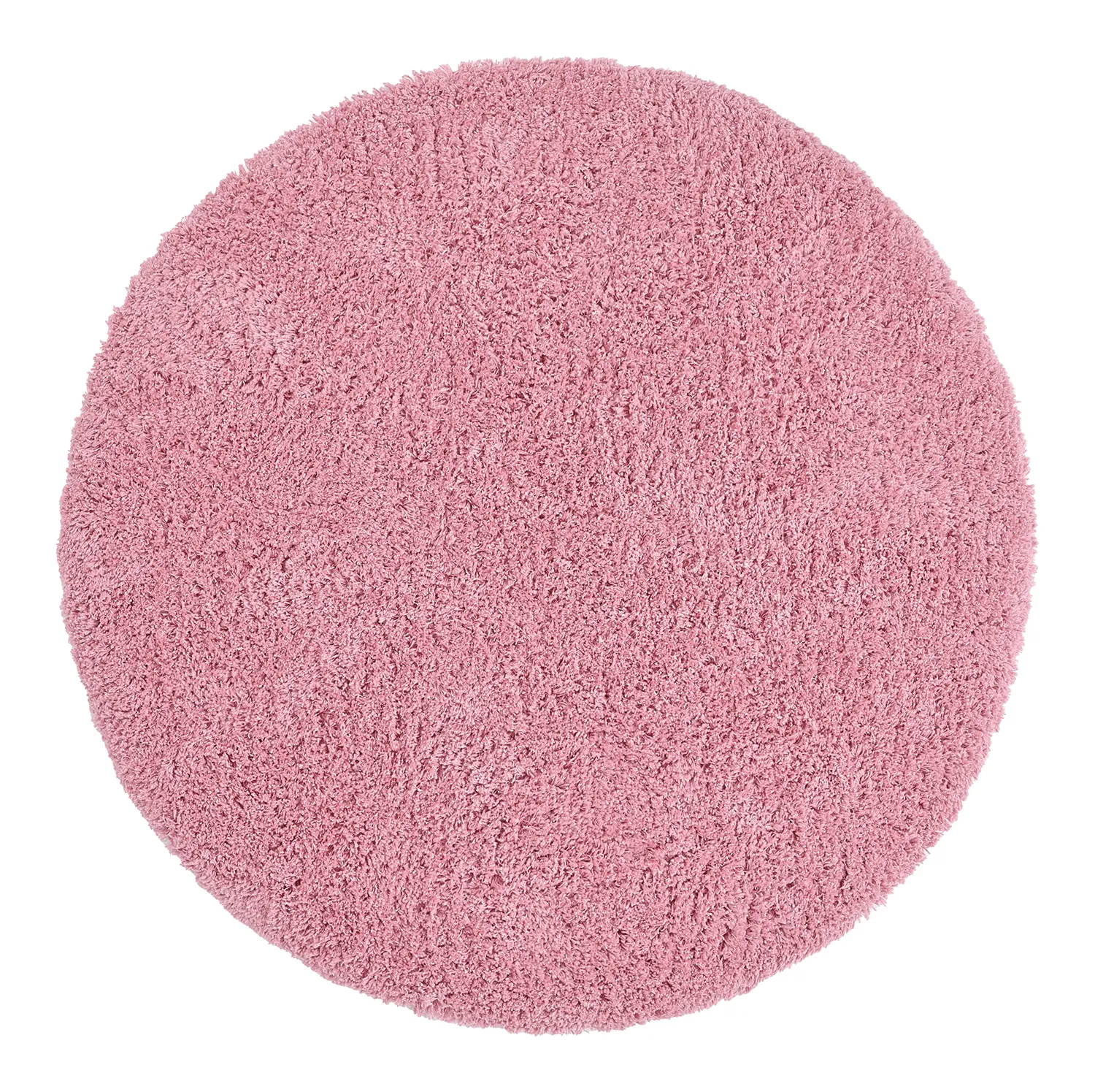 Tapis rond - Combarro Solid Cotton Shaggy (rose clair)