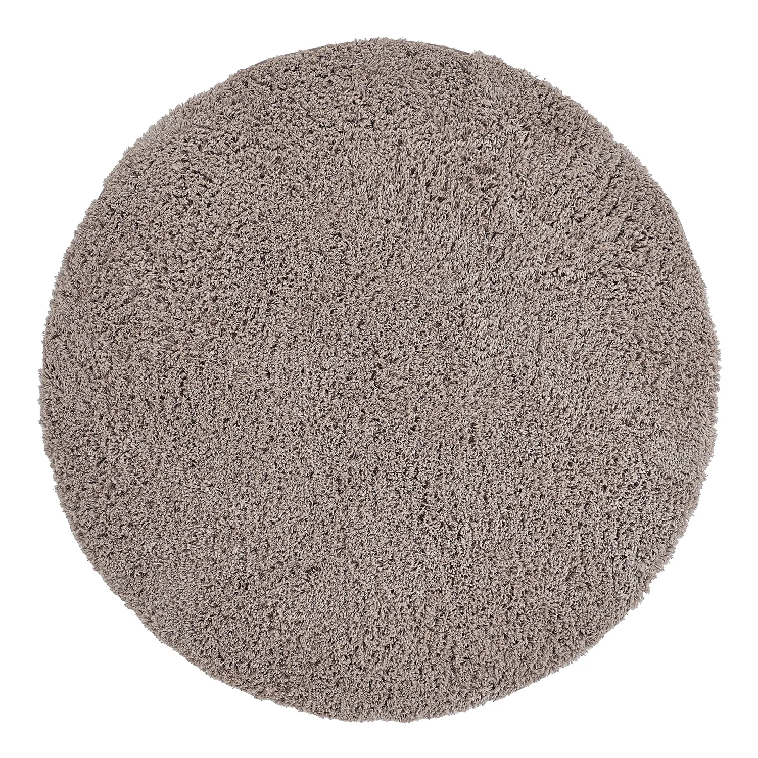 Tapis rond - Combarro Solid Cotton Shaggy (taupe)