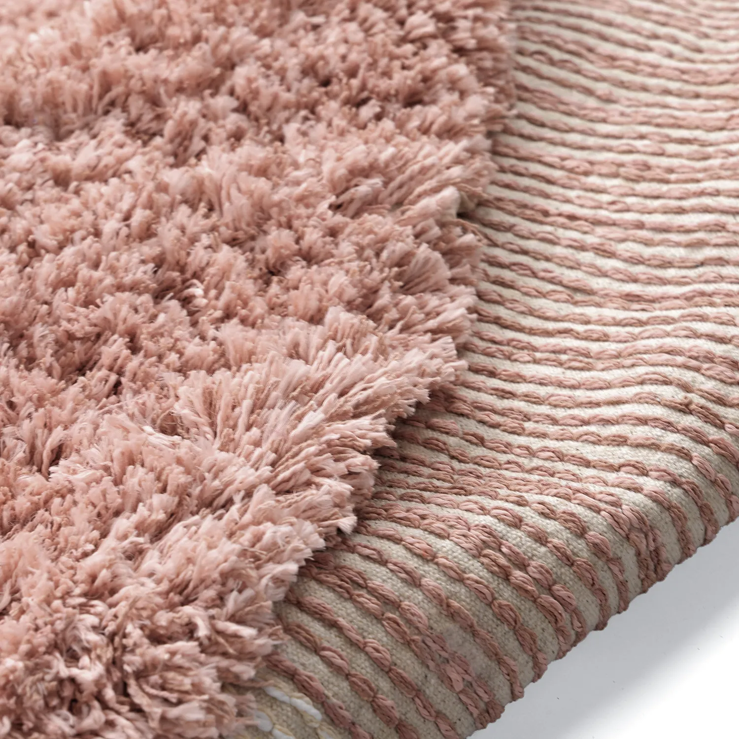 Tapis rond - Perast Natural Cotton Shaggy (multicolore)