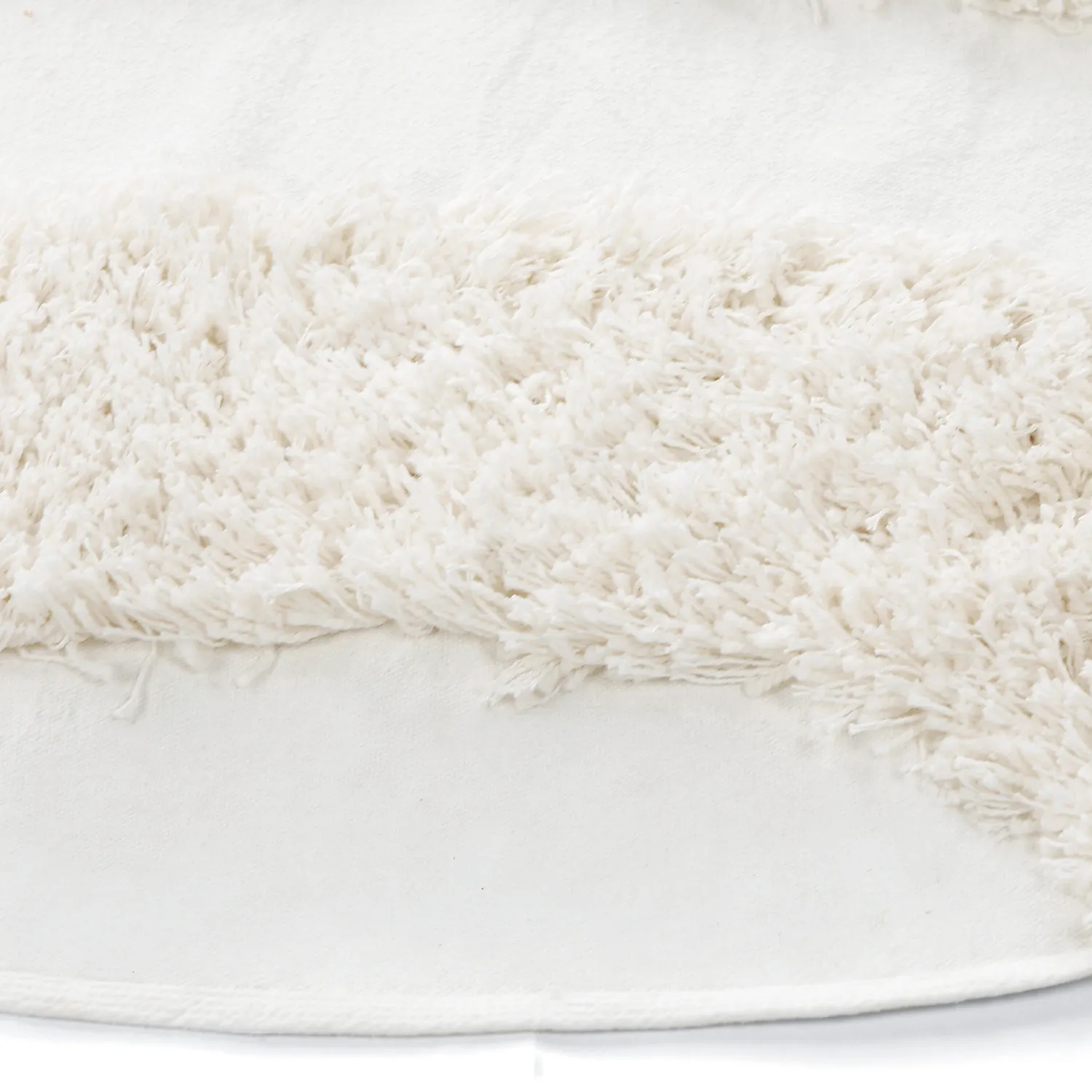 Tapis rond - Sivota Natural Cotton Shaggy (blanc cassé)