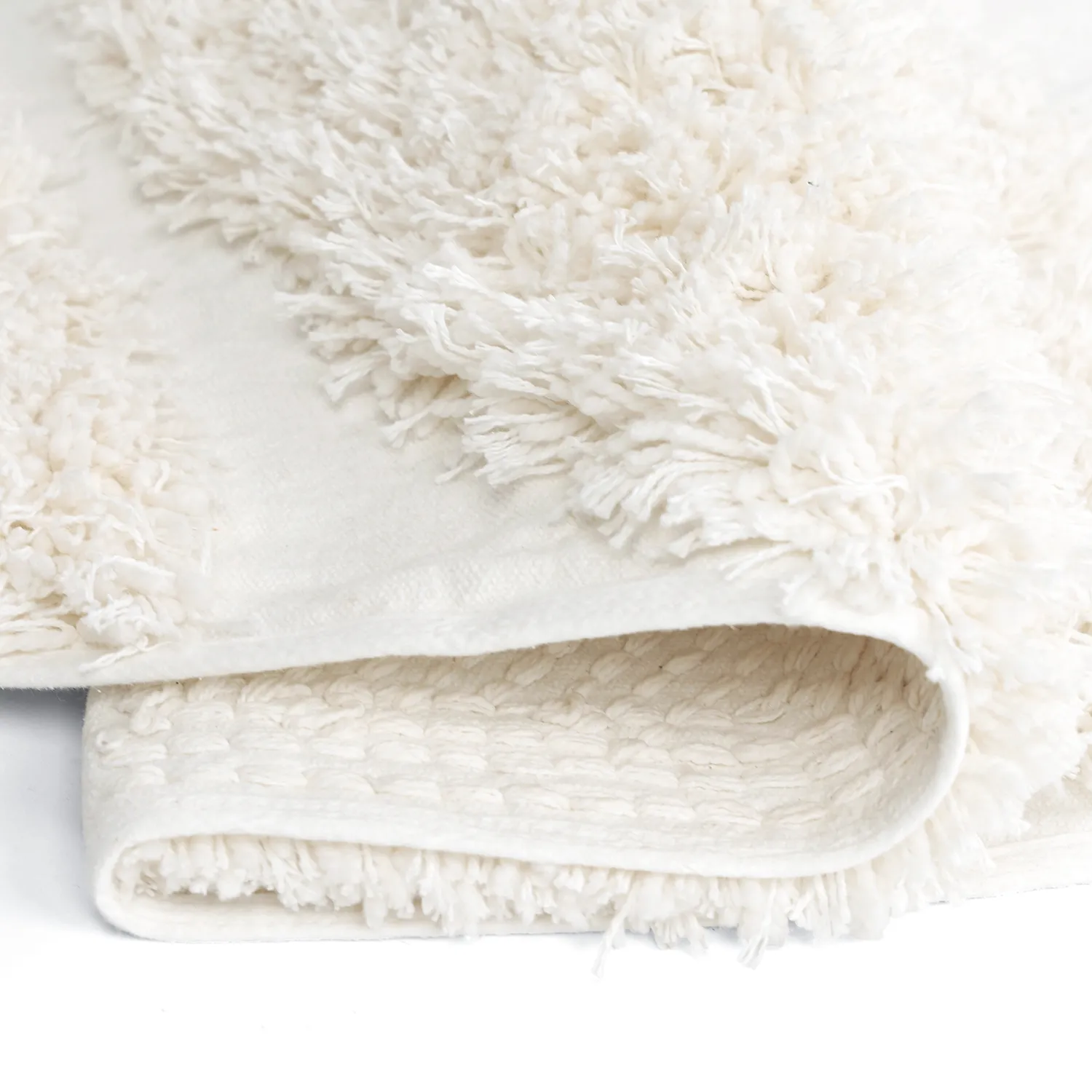 Tapis rond - Sivota Natural Cotton Shaggy (blanc cassé)