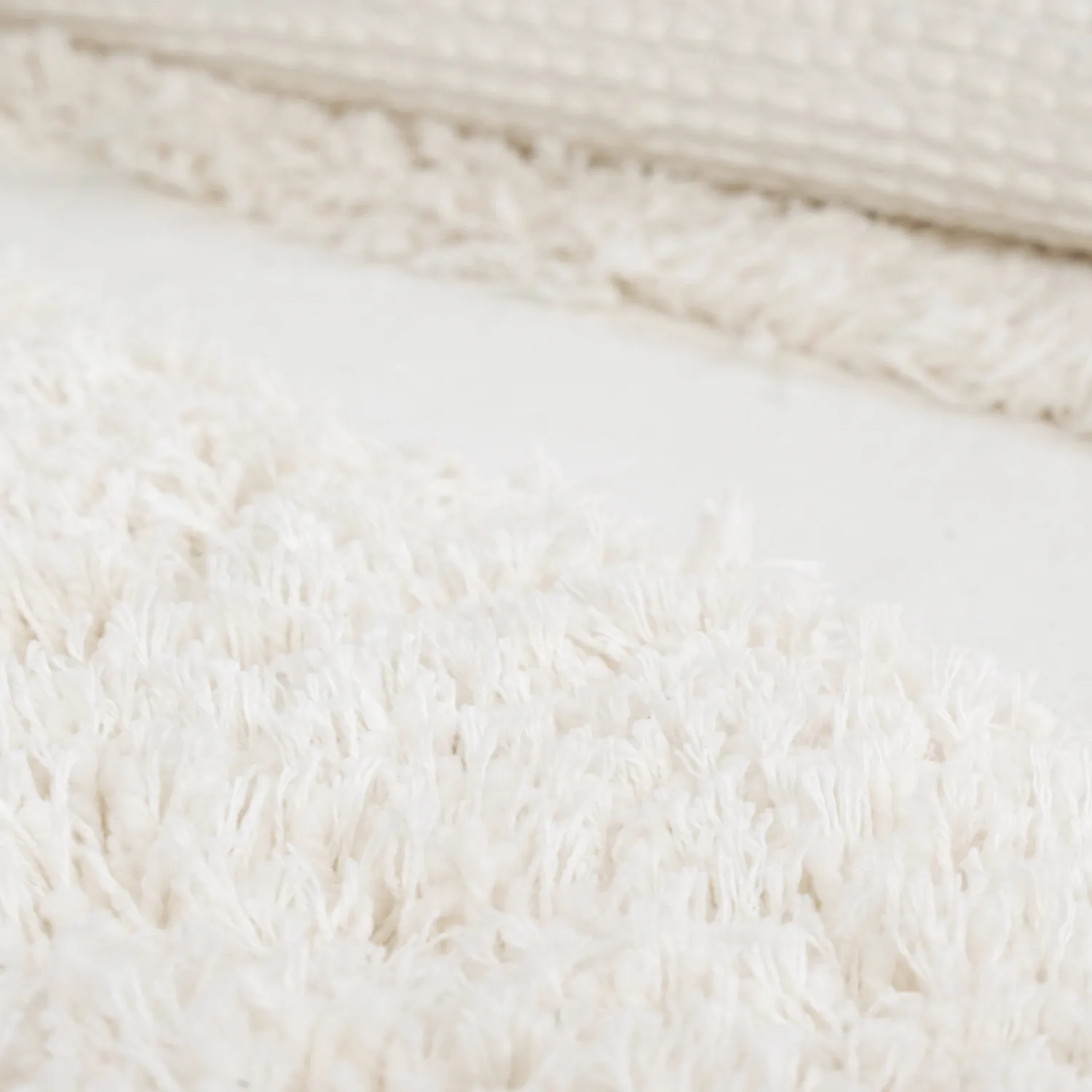 Tapis rond - Sivota Natural Cotton Shaggy (blanc cassé)