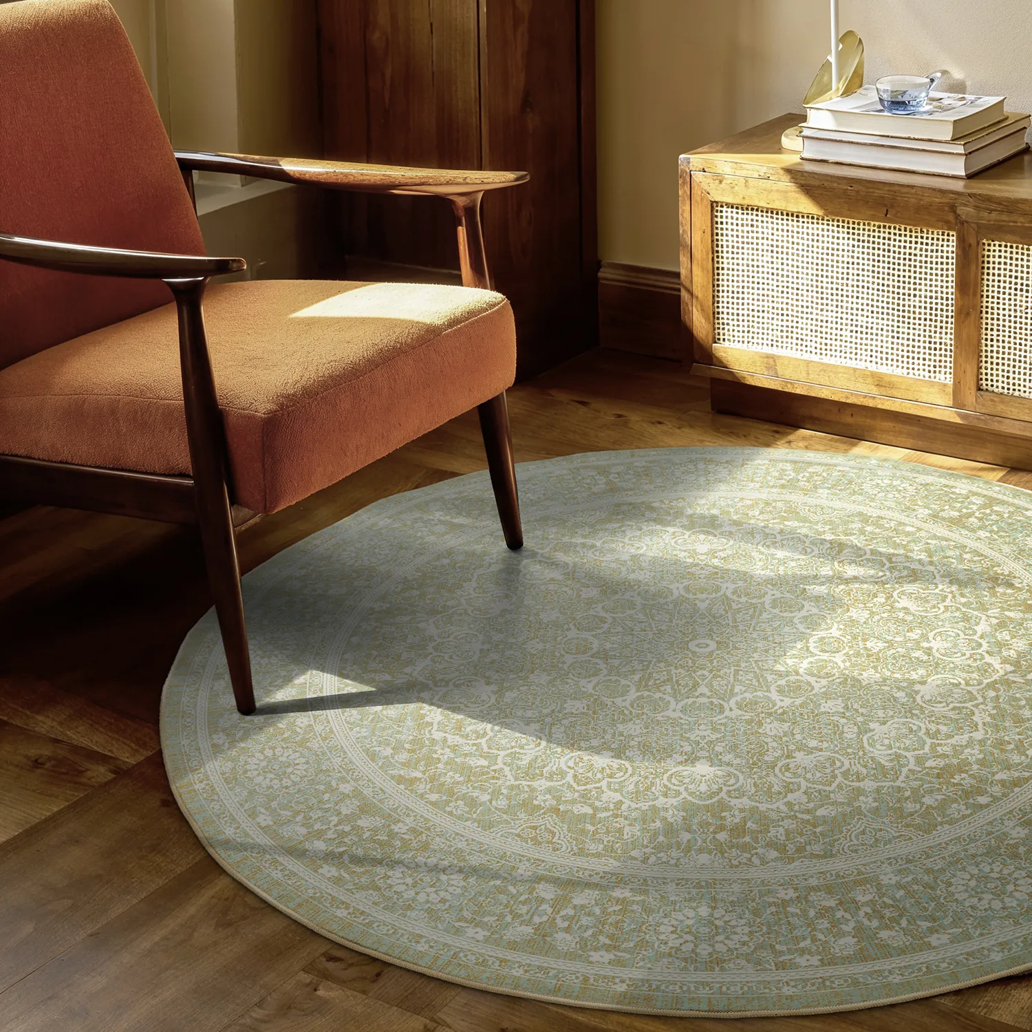 Tapis rond - Vivian (beige)