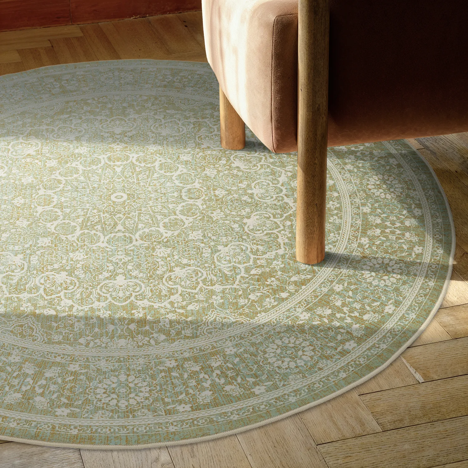 Tapis rond - Vivian (beige)