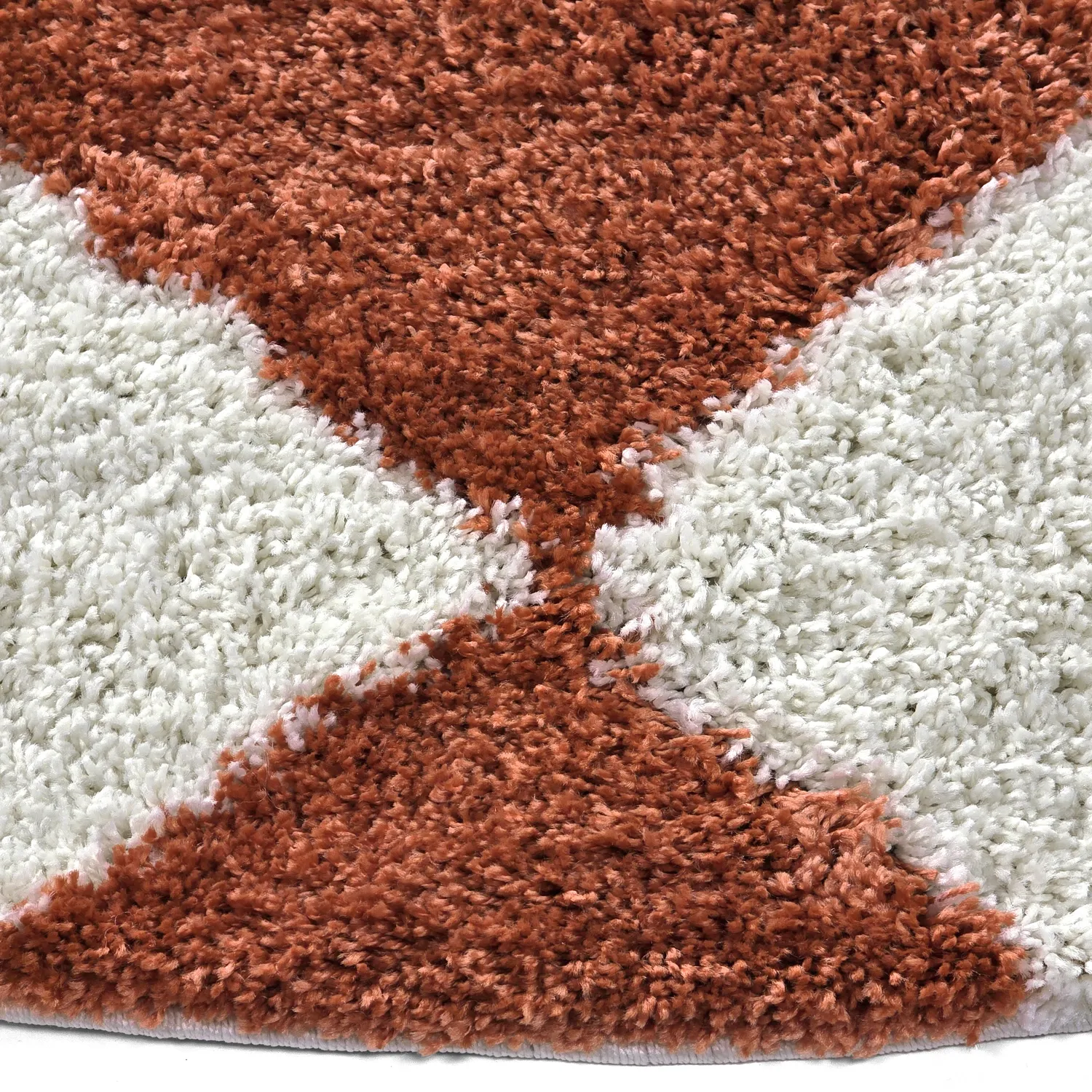 Tapis ronds - Albi (blanc/orange)