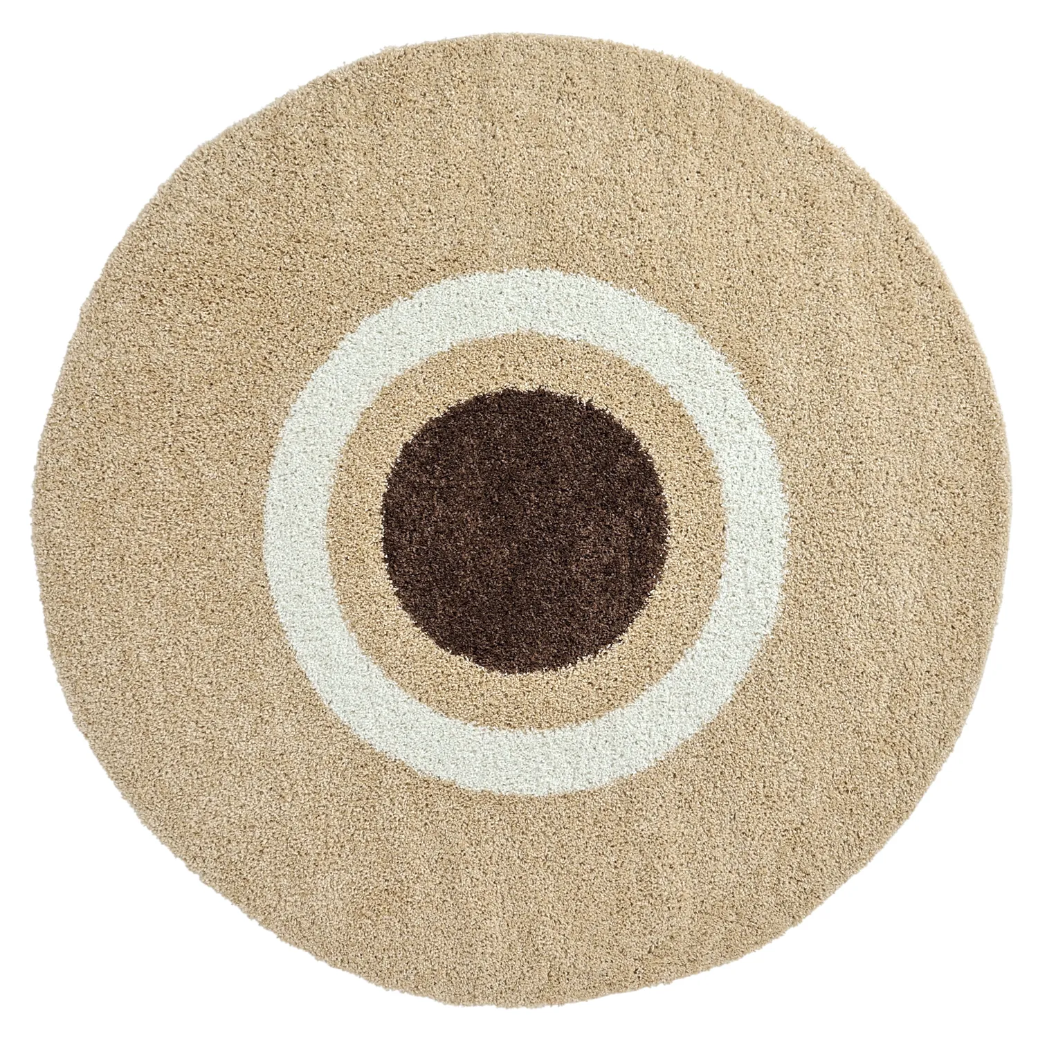 Tapis ronds - Alsace (beige/blanc/marron)