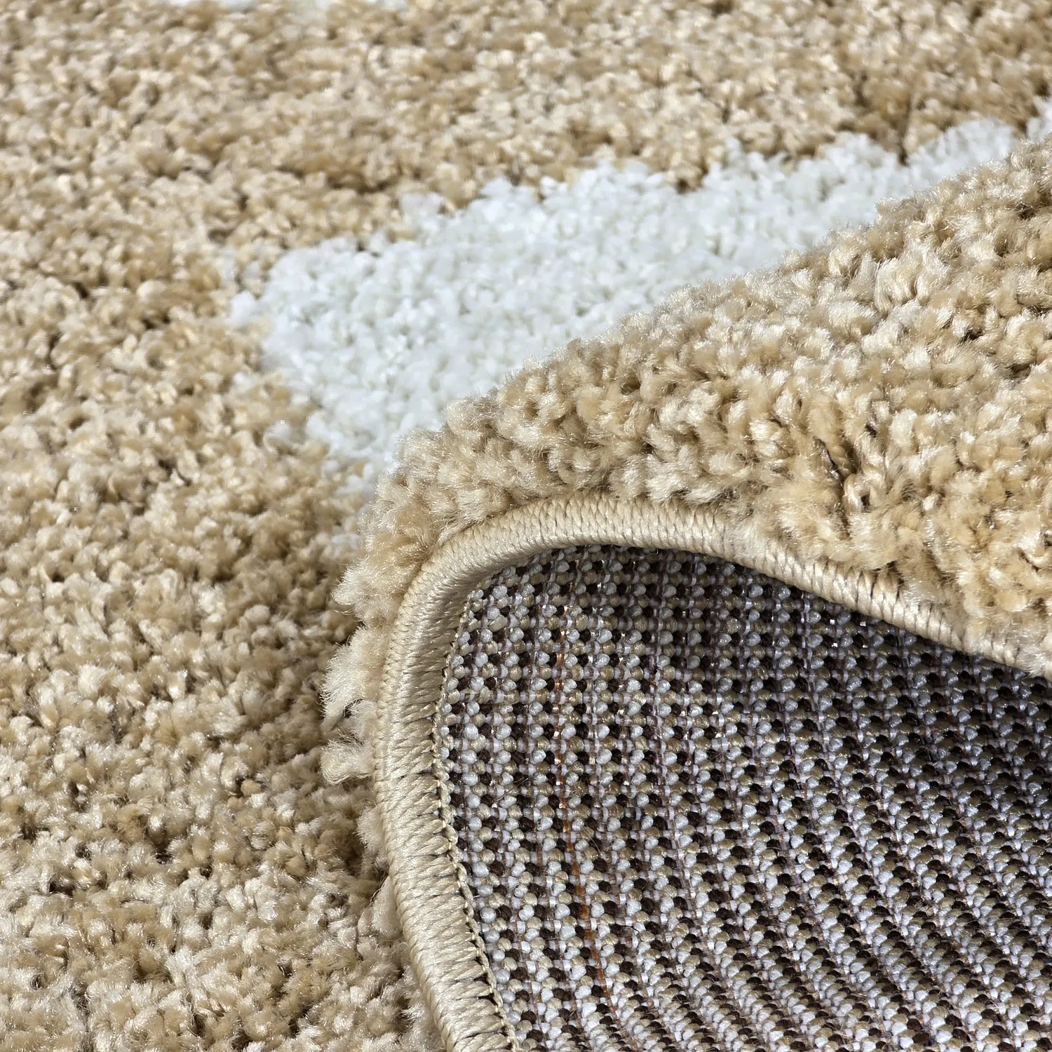 Tapis ronds - Asilah (beige/blanc)