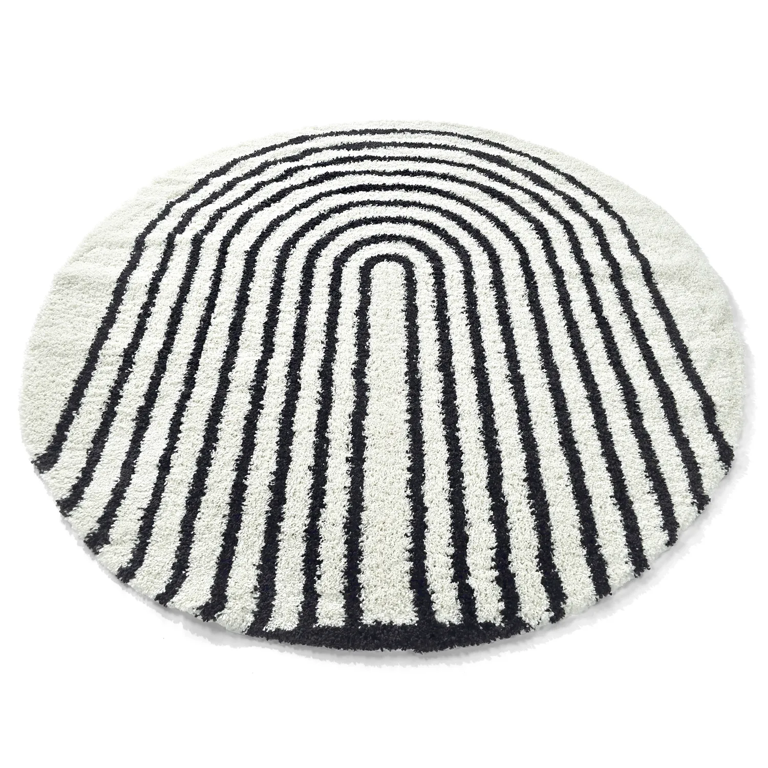 Tapis ronds - Cluny (blanc/noir)