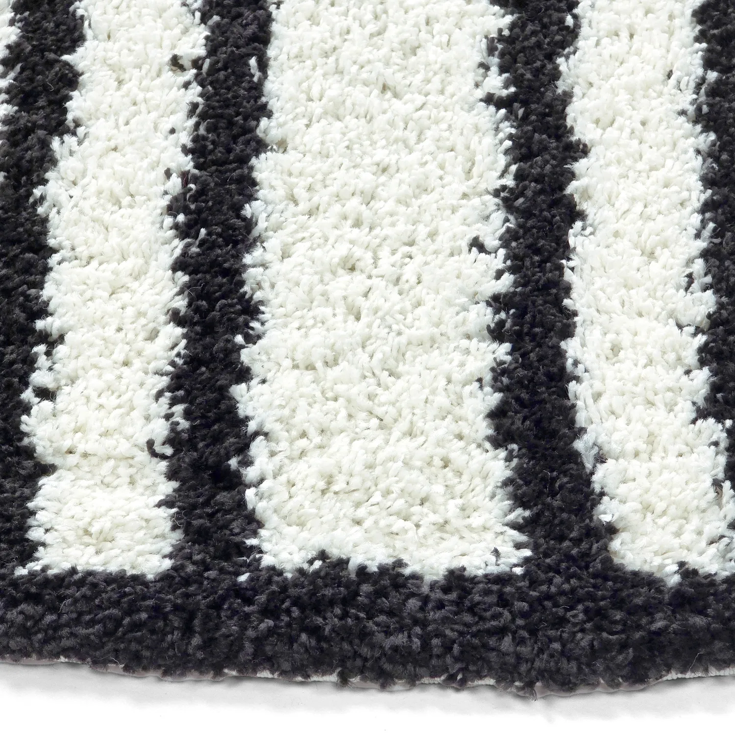 Tapis ronds - Cluny (blanc/noir)