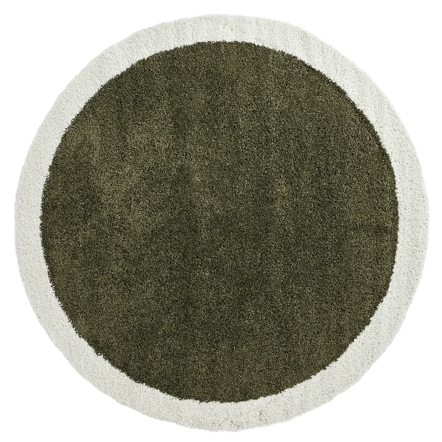 Tapis ronds - Conques (vert/blanc)