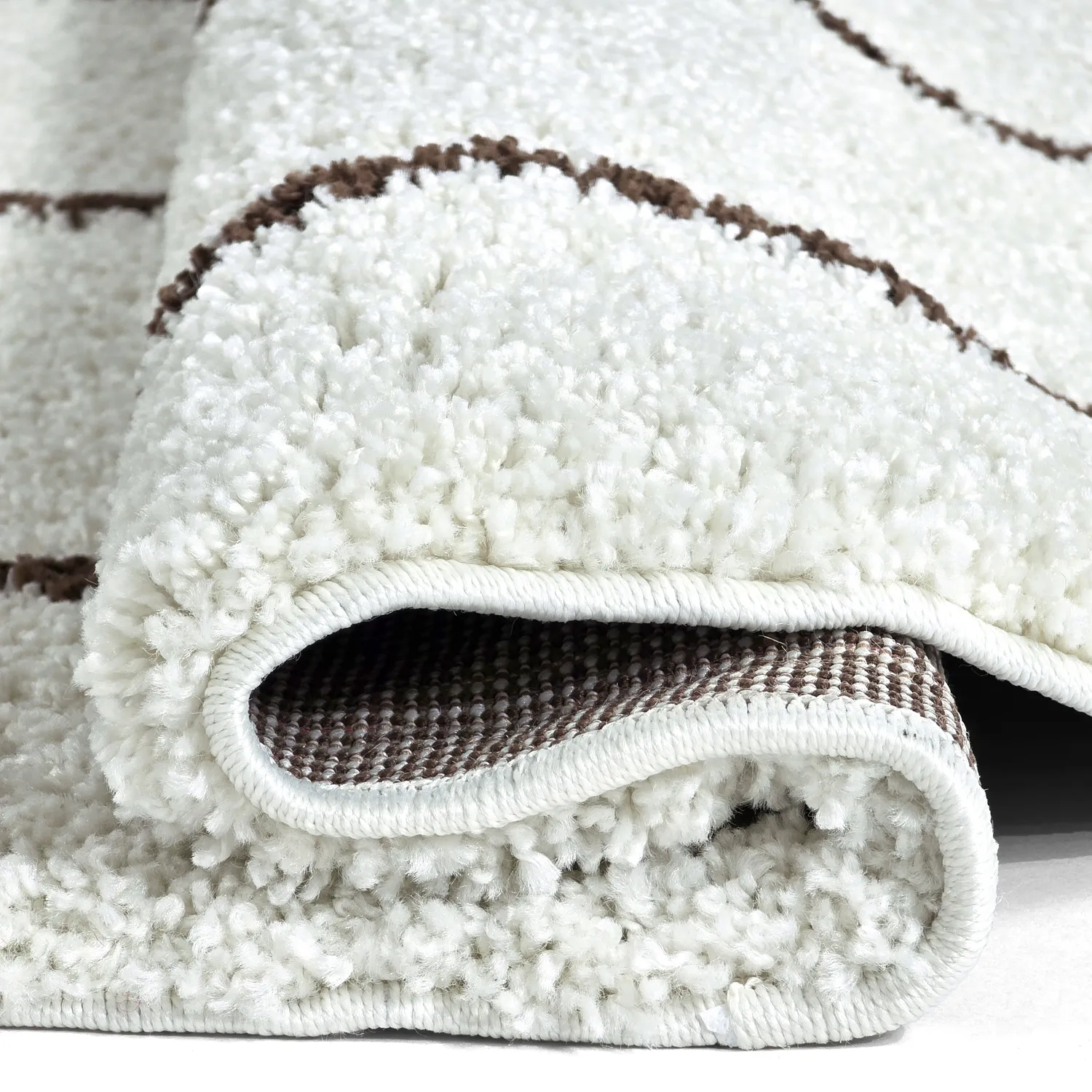 Tapis ronds - Eze (blanc/marron)