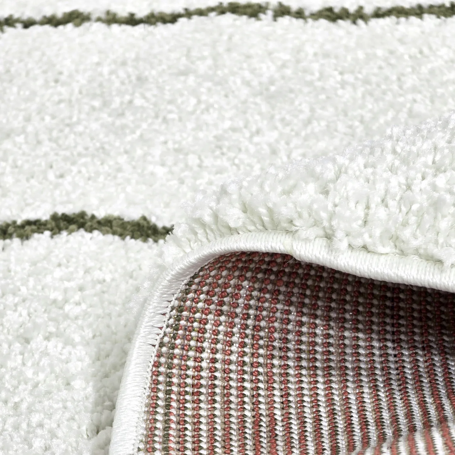 Tapis ronds - Eze (blanc/vert)