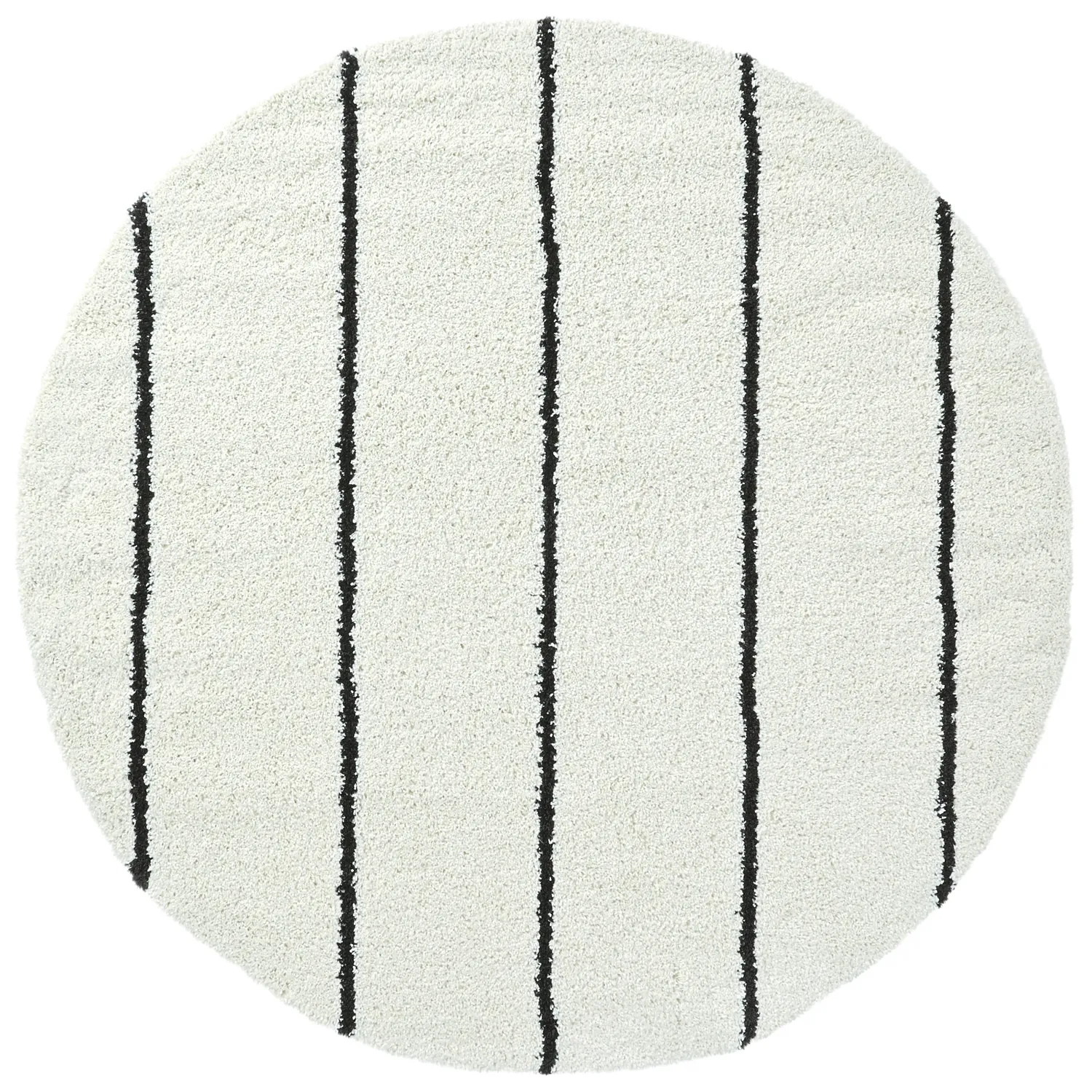 Tapis ronds - Eze (blanc/noir)