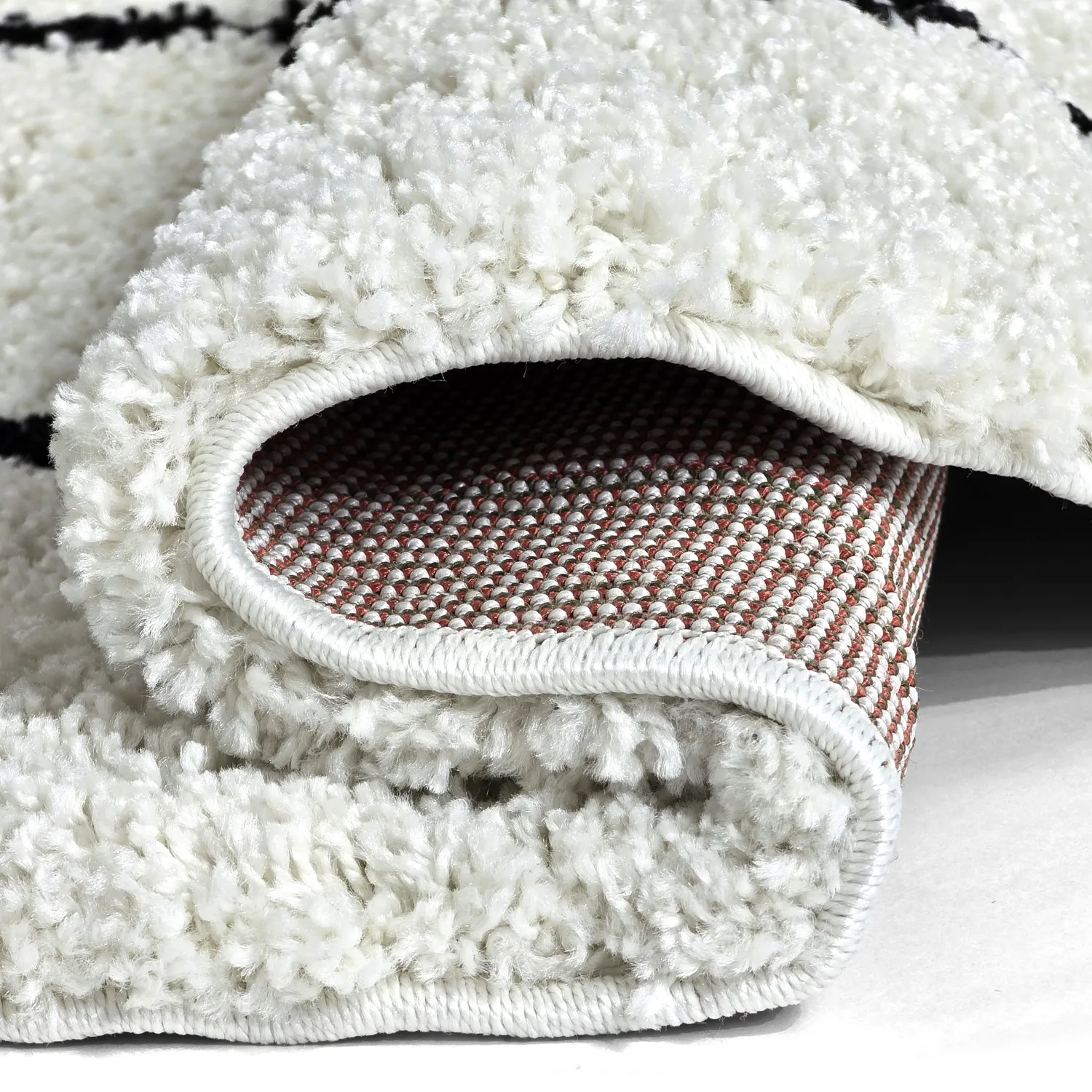 Tapis ronds - Eze (blanc/noir)