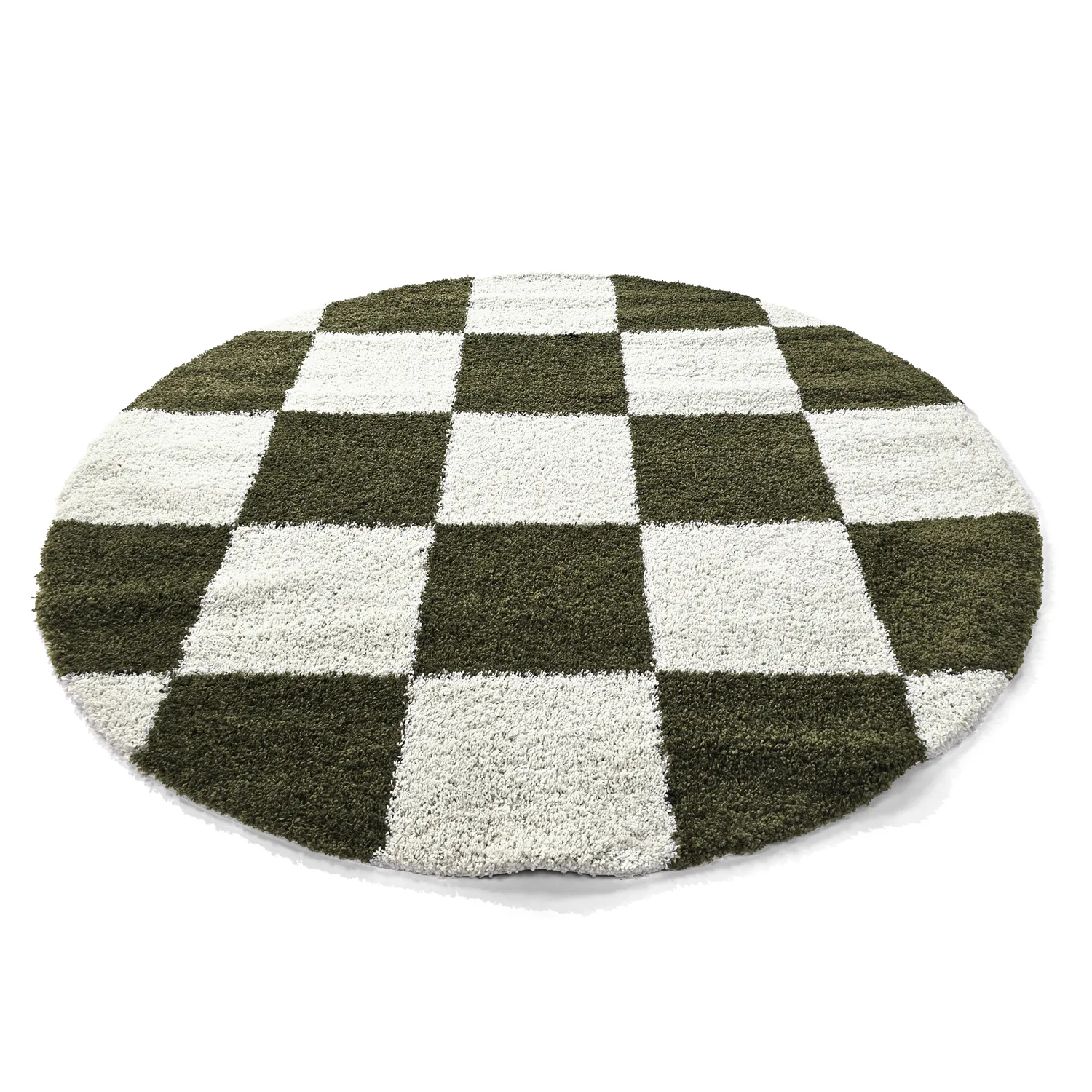Tapis ronds - Gordes (vert/blanc)