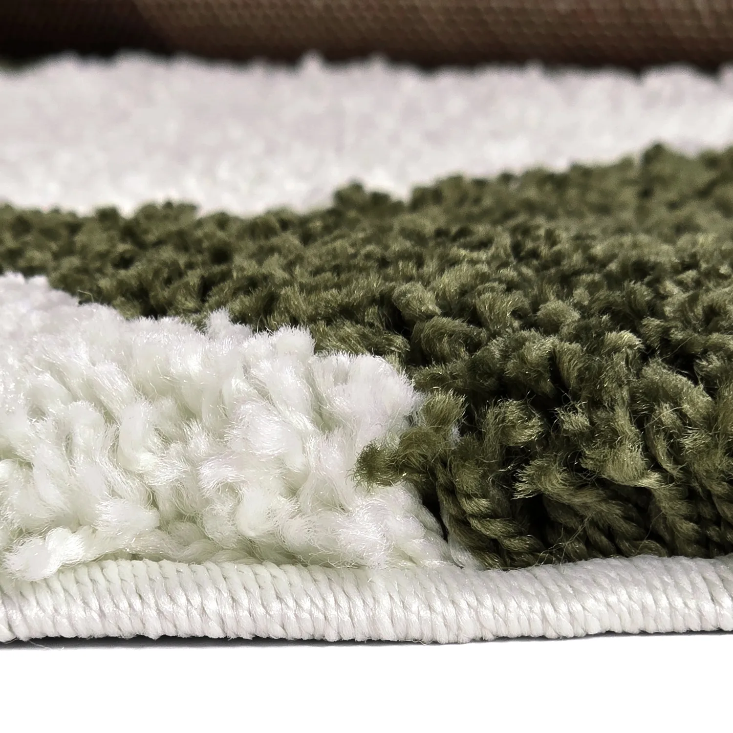 Tapis ronds - Gordes (vert/blanc)