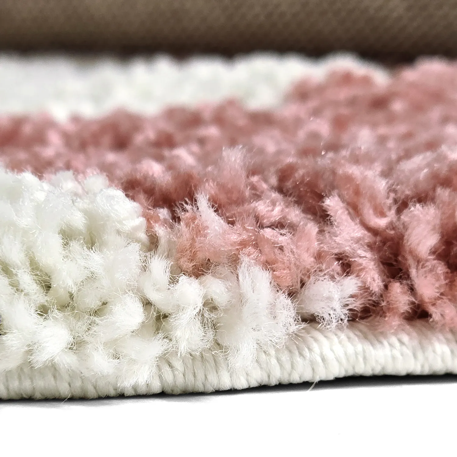 Tapis ronds - Gordes (rose/blanc)