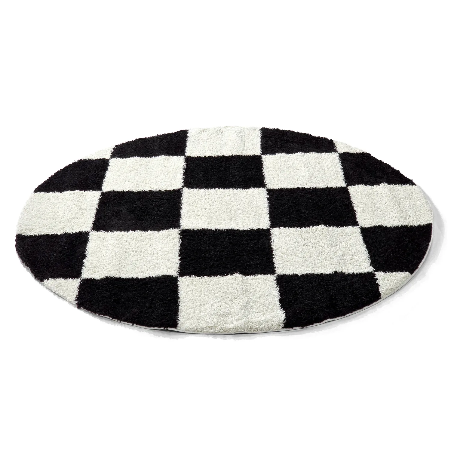 Tapis ronds - Gordes (noir/blanc)