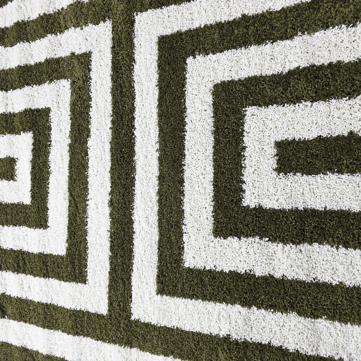 Tapis ronds - Imilchil (blanc/vert)