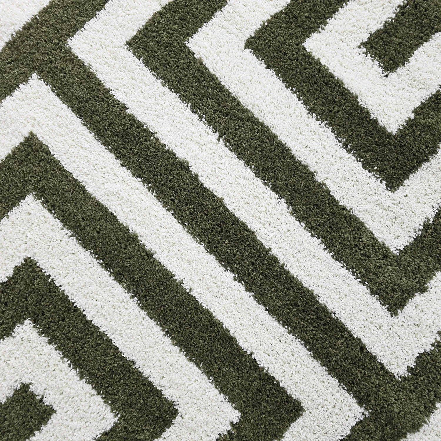 Tapis ronds - Imilchil (blanc/vert)