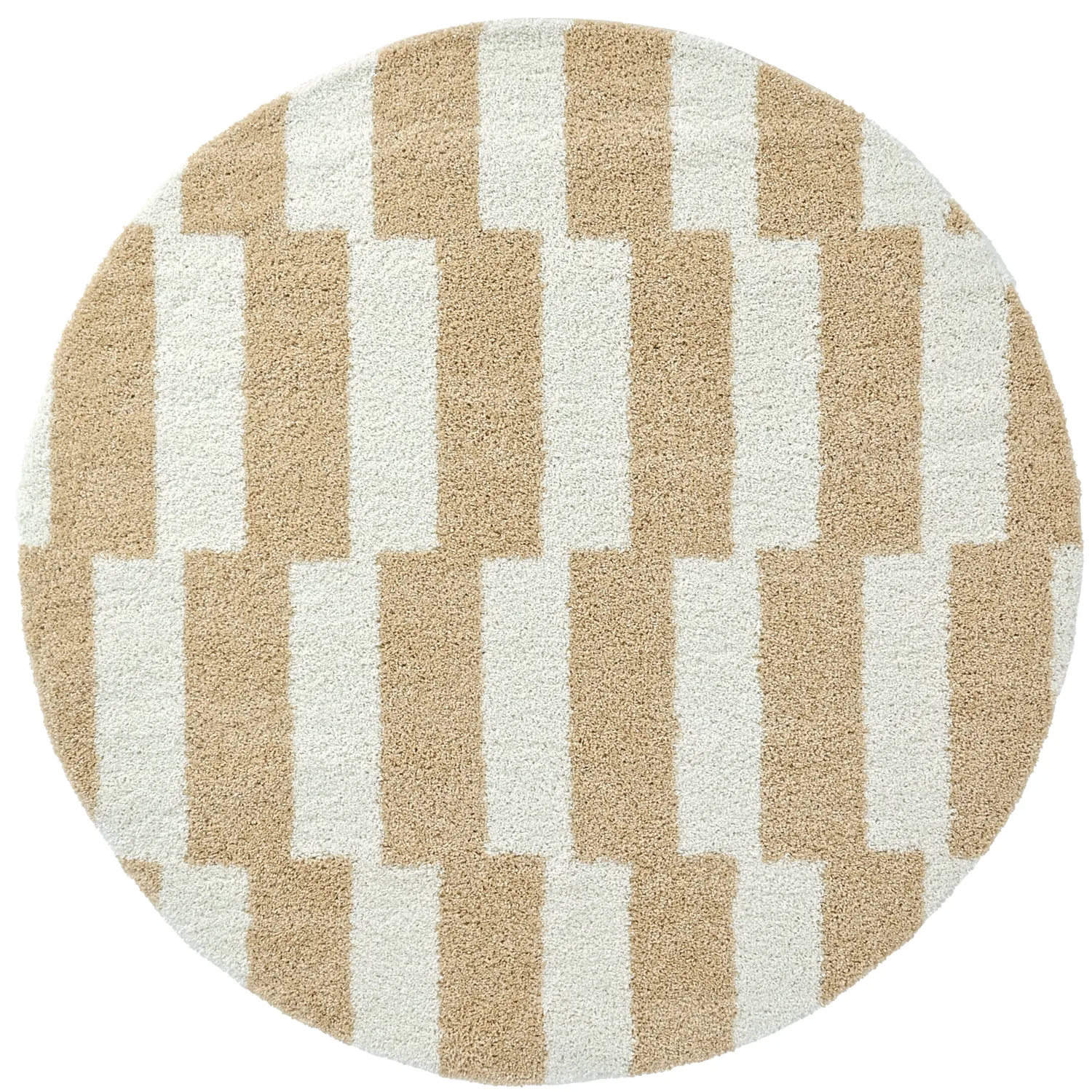 Tapis ronds - Tamri (beige/blanc)