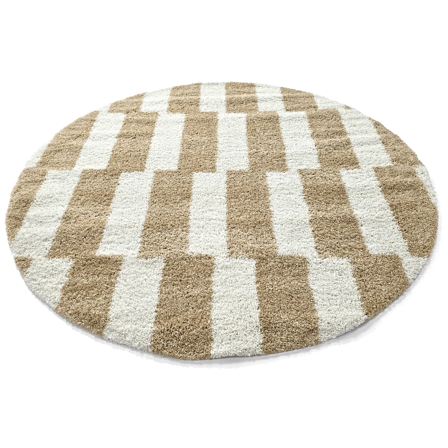 Tapis ronds - Tamri (beige/blanc)