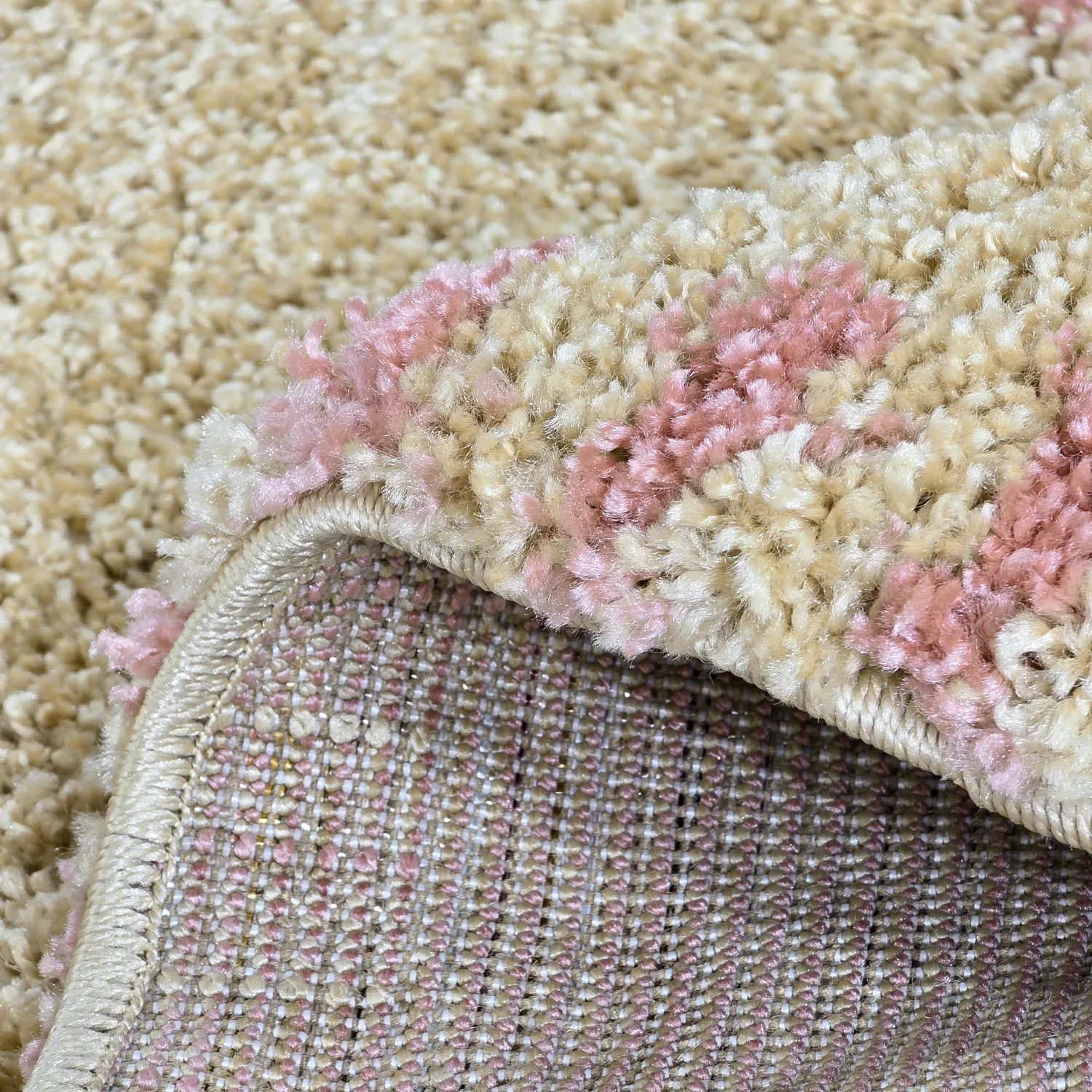 Tapis ronds - Tiznit (beige/rose)