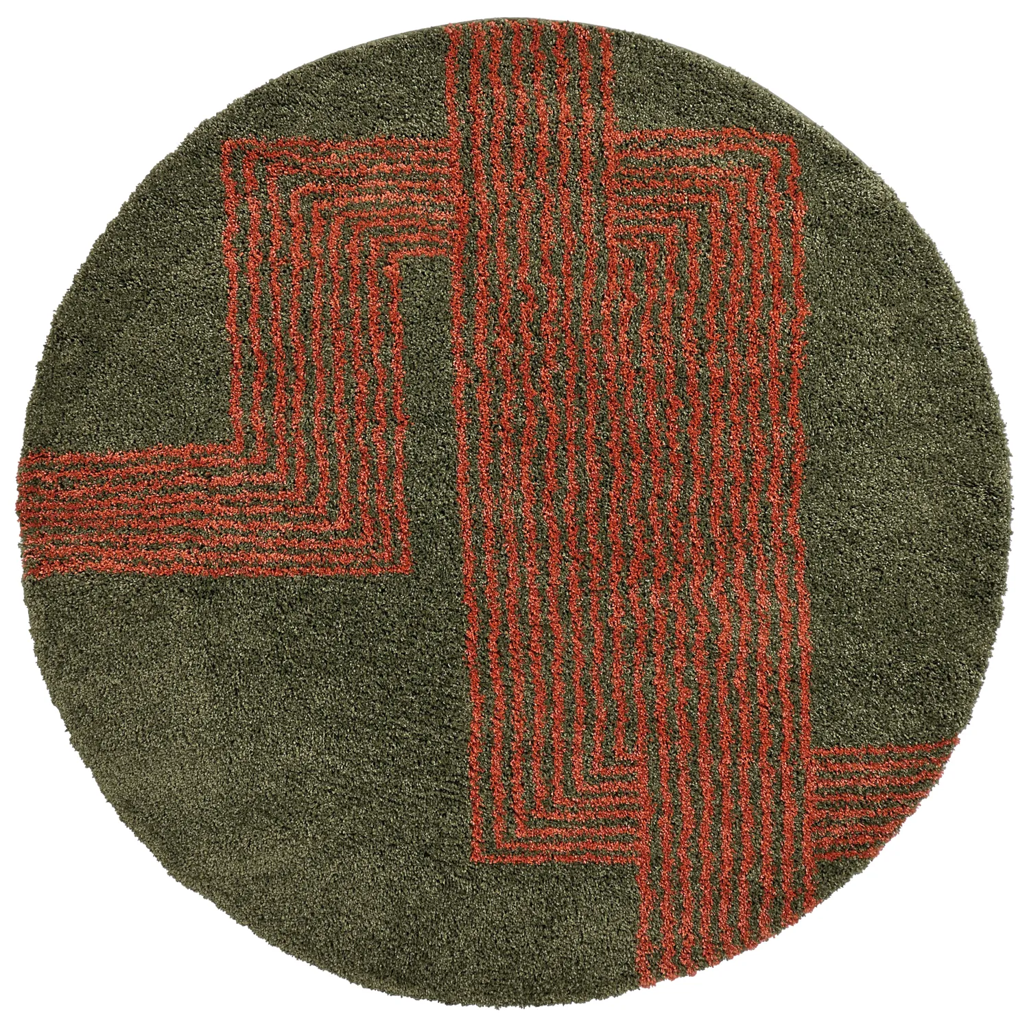 Tapis ronds - Zagora (vert/orange)