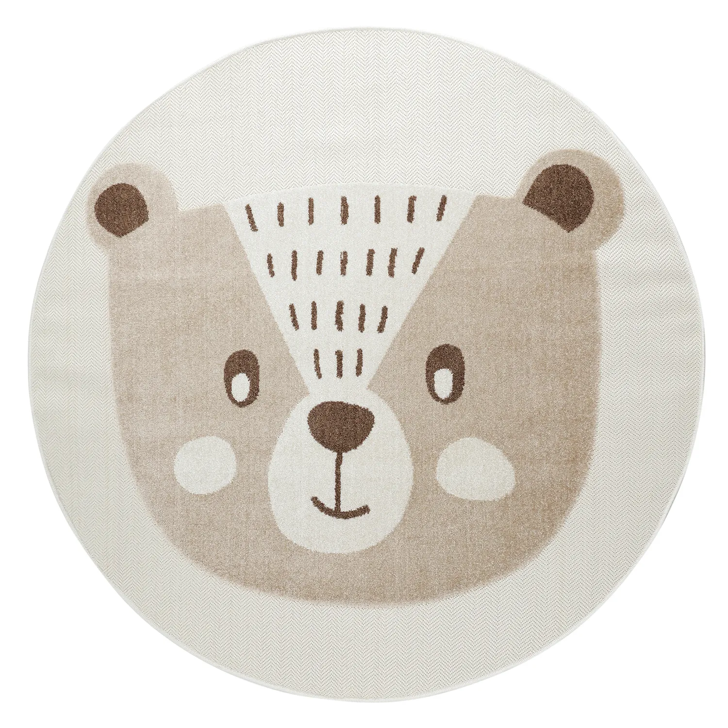 Tapis rond pour enfants - Kind Bear (crème)