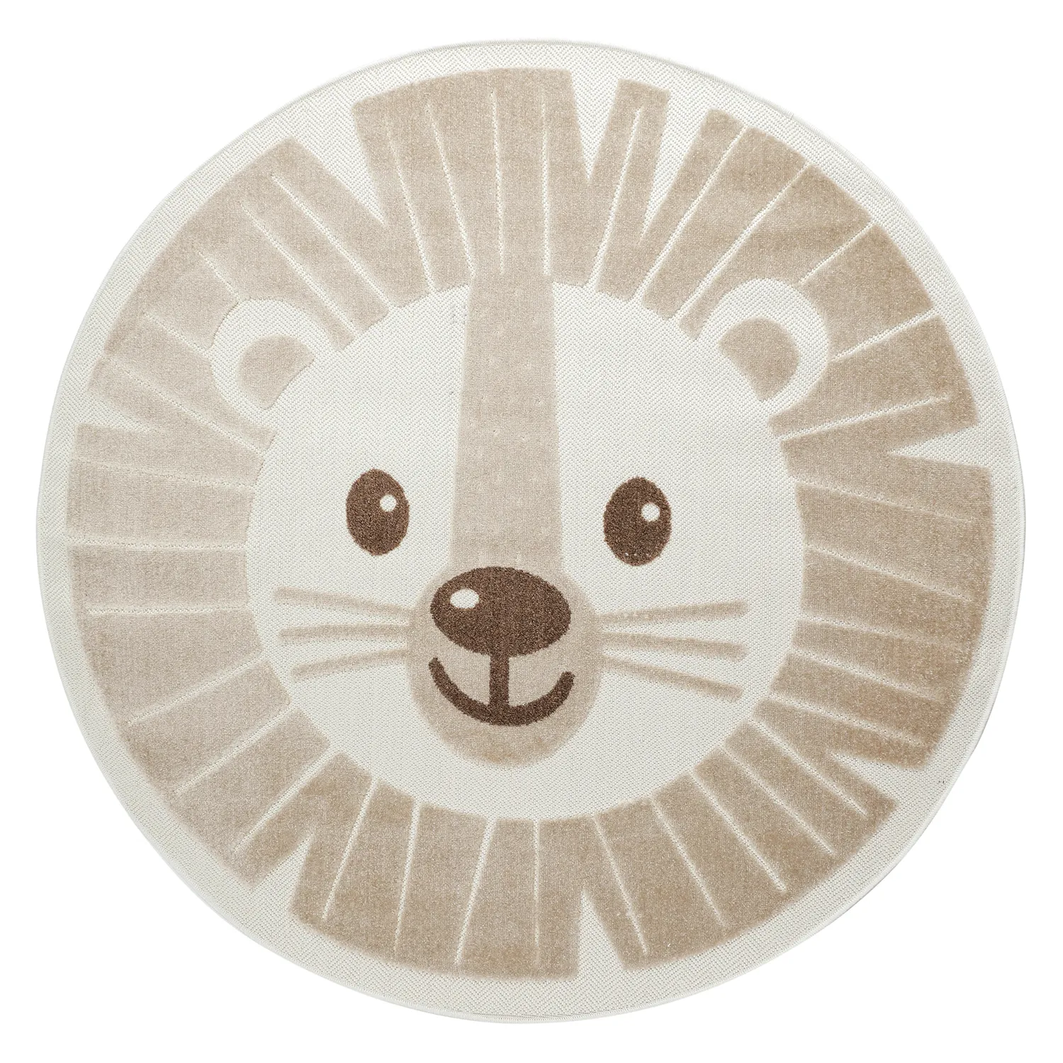 Tapis rond pour enfants - Kind Lion (crème)