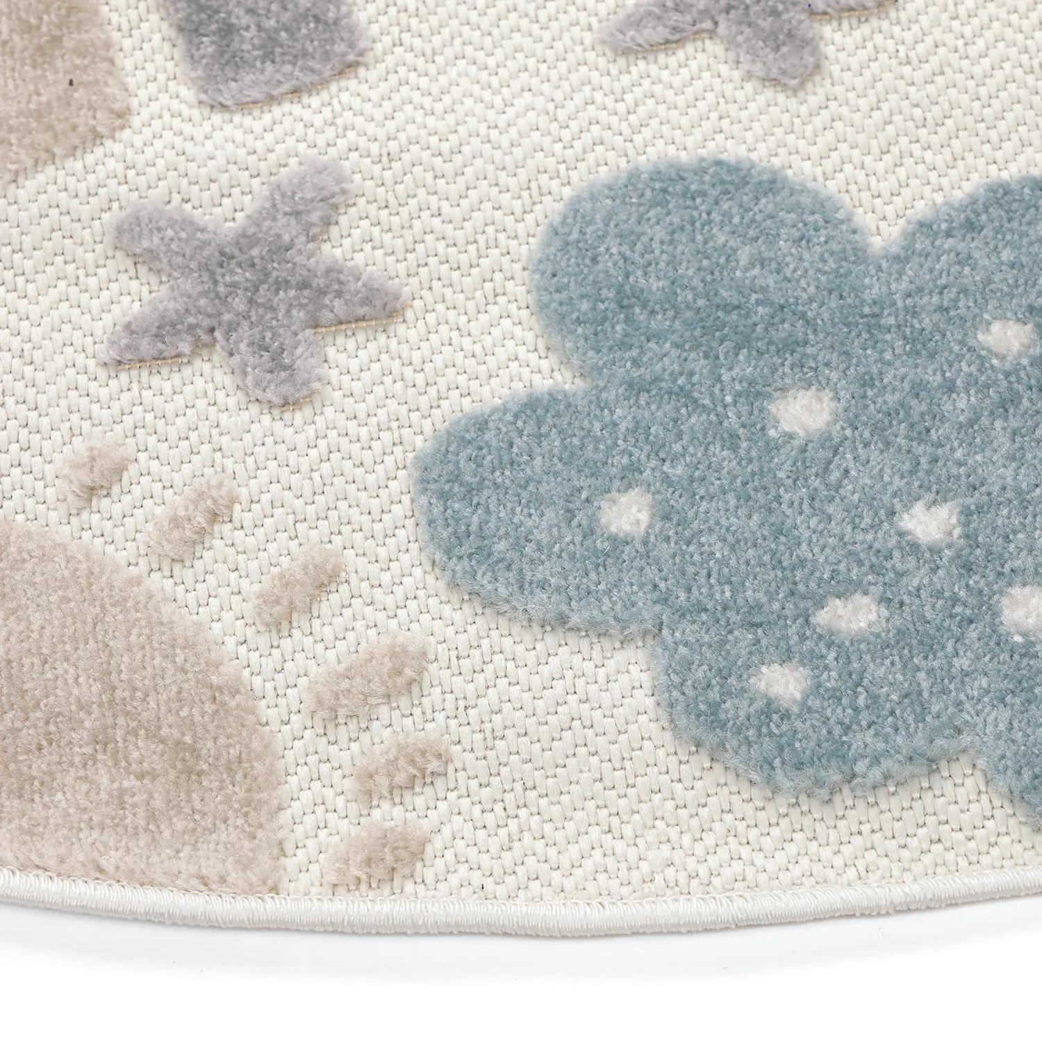 Tapis rond pour enfants - Rainbow Potpourri (crème/multicolore)