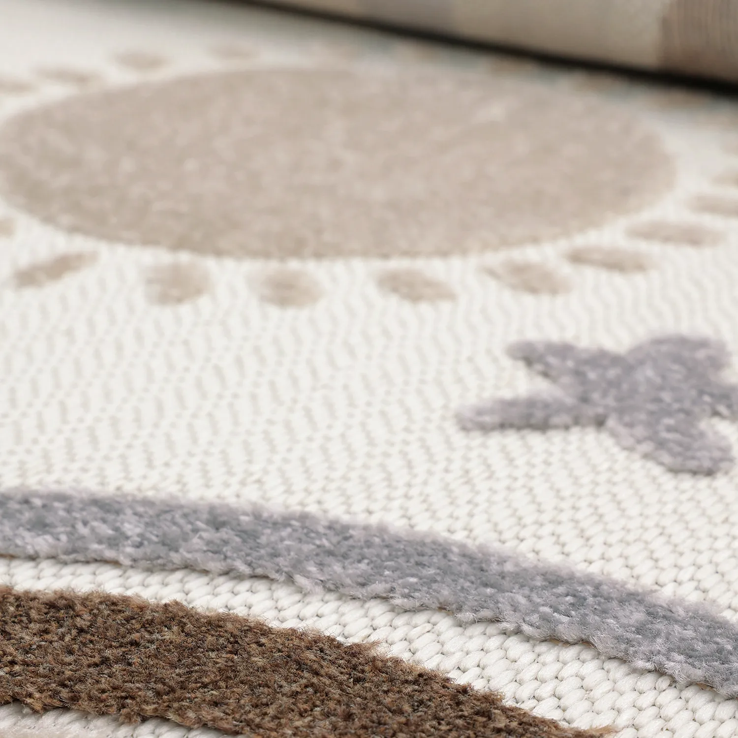 Tapis rond pour enfants - Rainbow Potpourri (crème/multicolore)