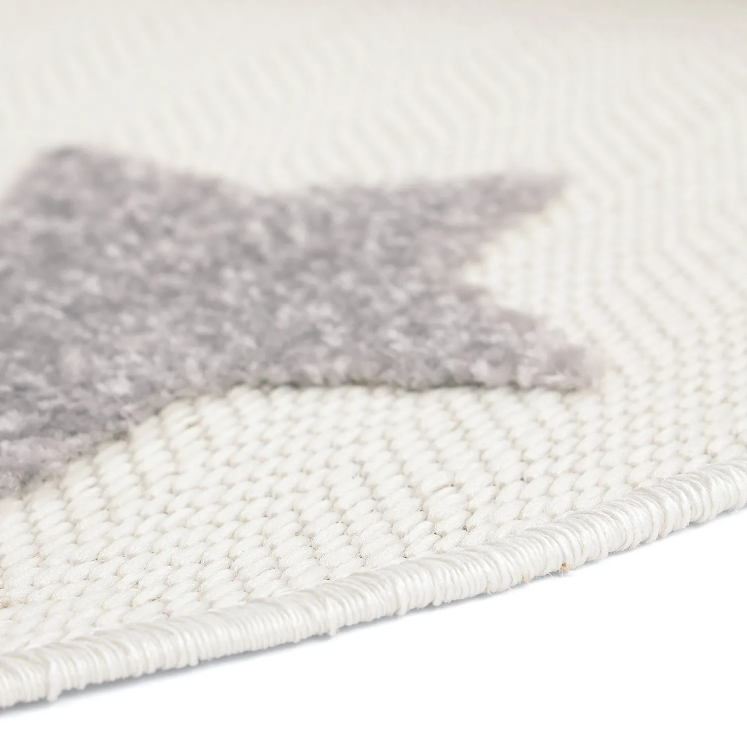 Tapis rond pour enfants - Stars (crème/multicolore)