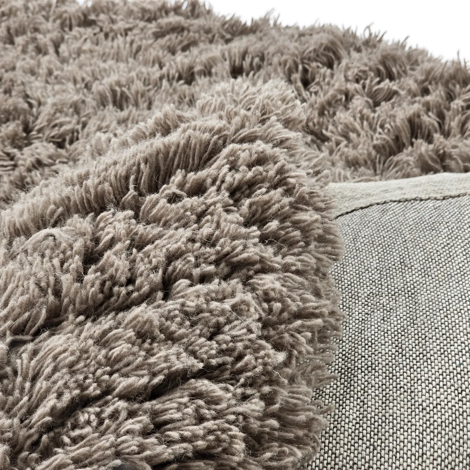 Tapis rond - Aliste Wool Shaggy (marron)