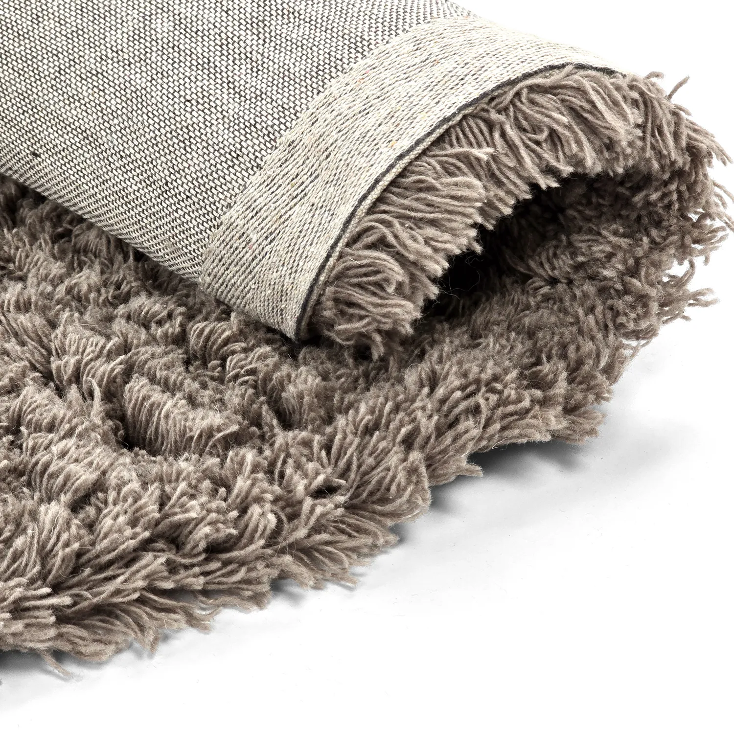Tapis rond - Aliste Wool Shaggy (marron)