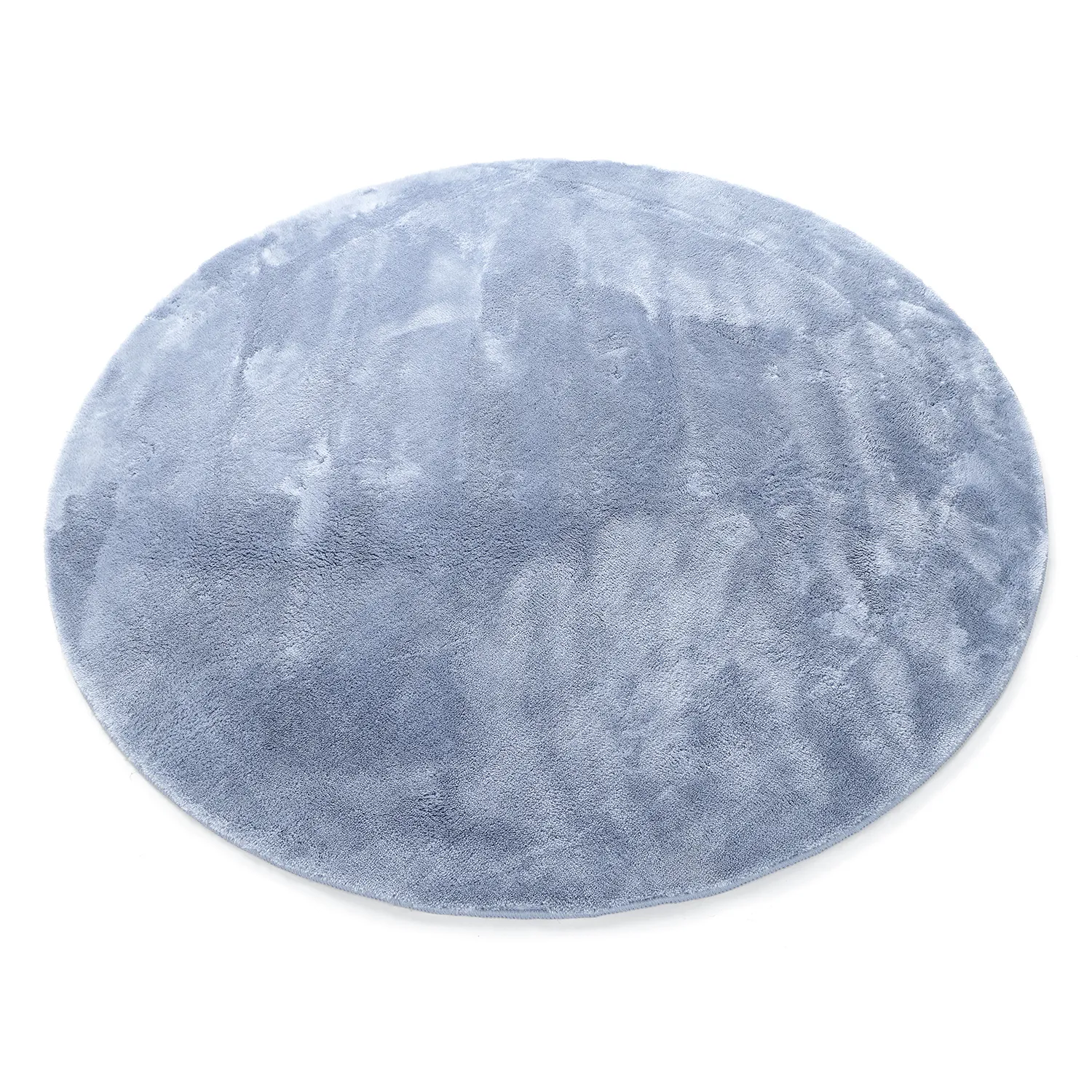 Tapis rond - Aranga Super Soft Fur (bleu acier)